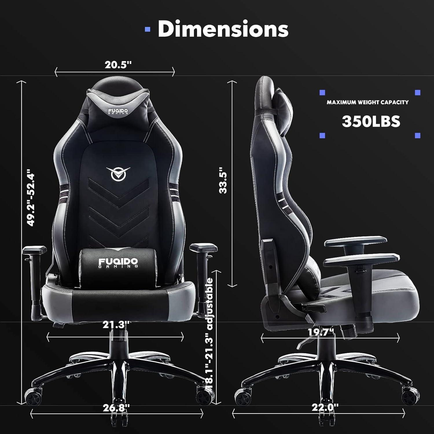 Black and Gray Ergonomic Racing Style Gaming Chair