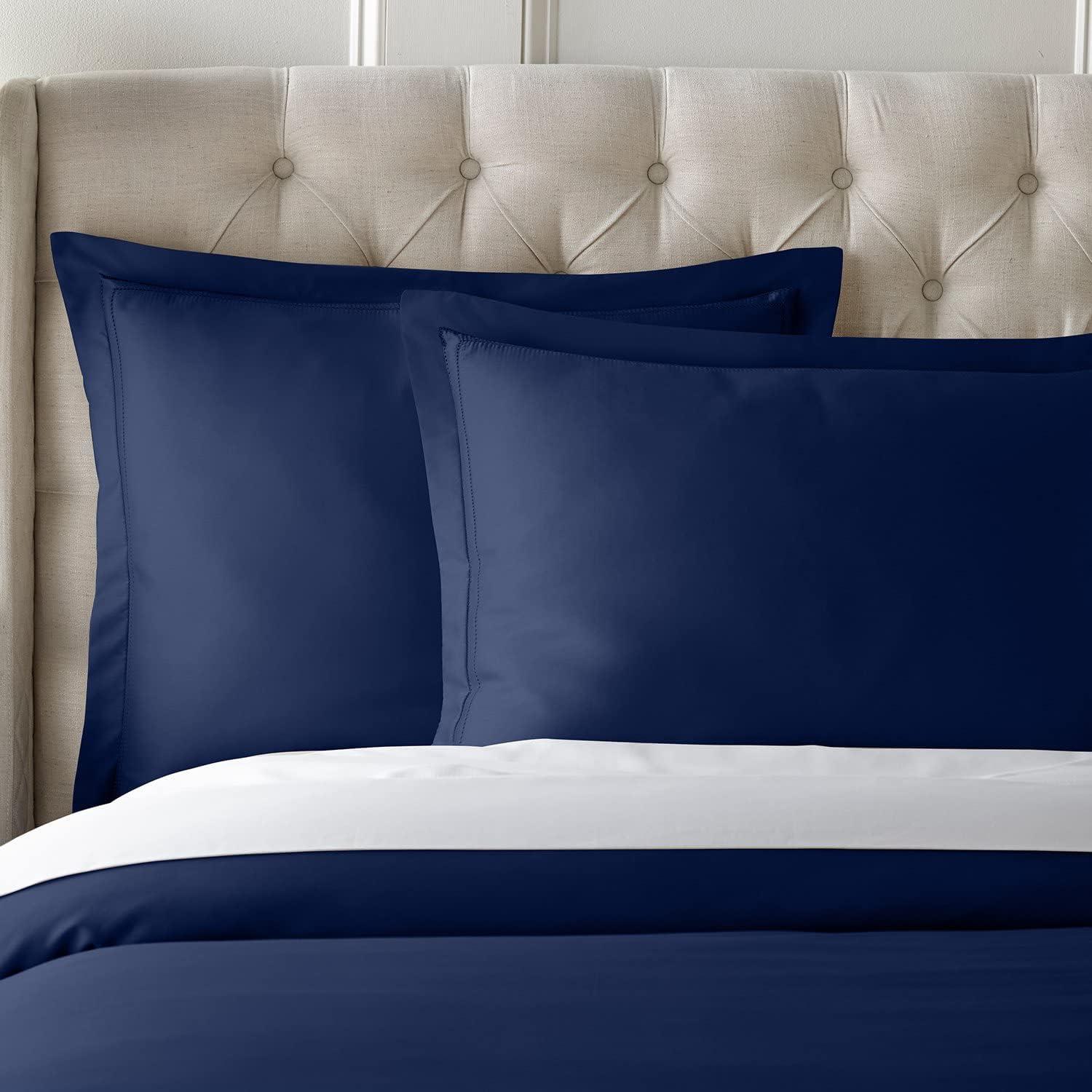 Midnight Blue Queen Egyptian Cotton Duvet Cover Set