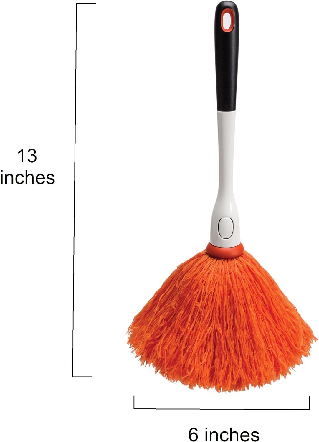 Soft Handle Orange Microfiber Delicate Duster