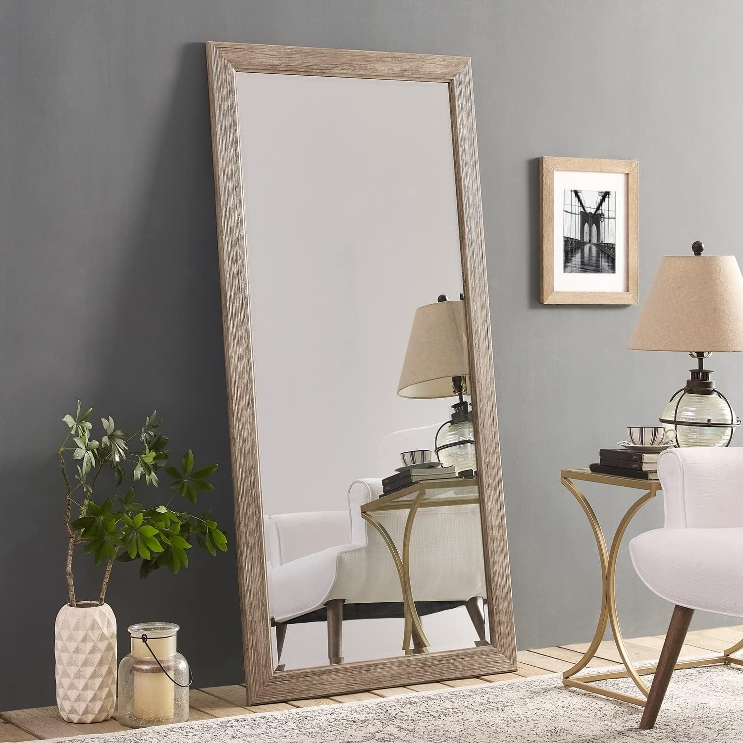 Natural Rustic Full-Length Wood Frame Mirror