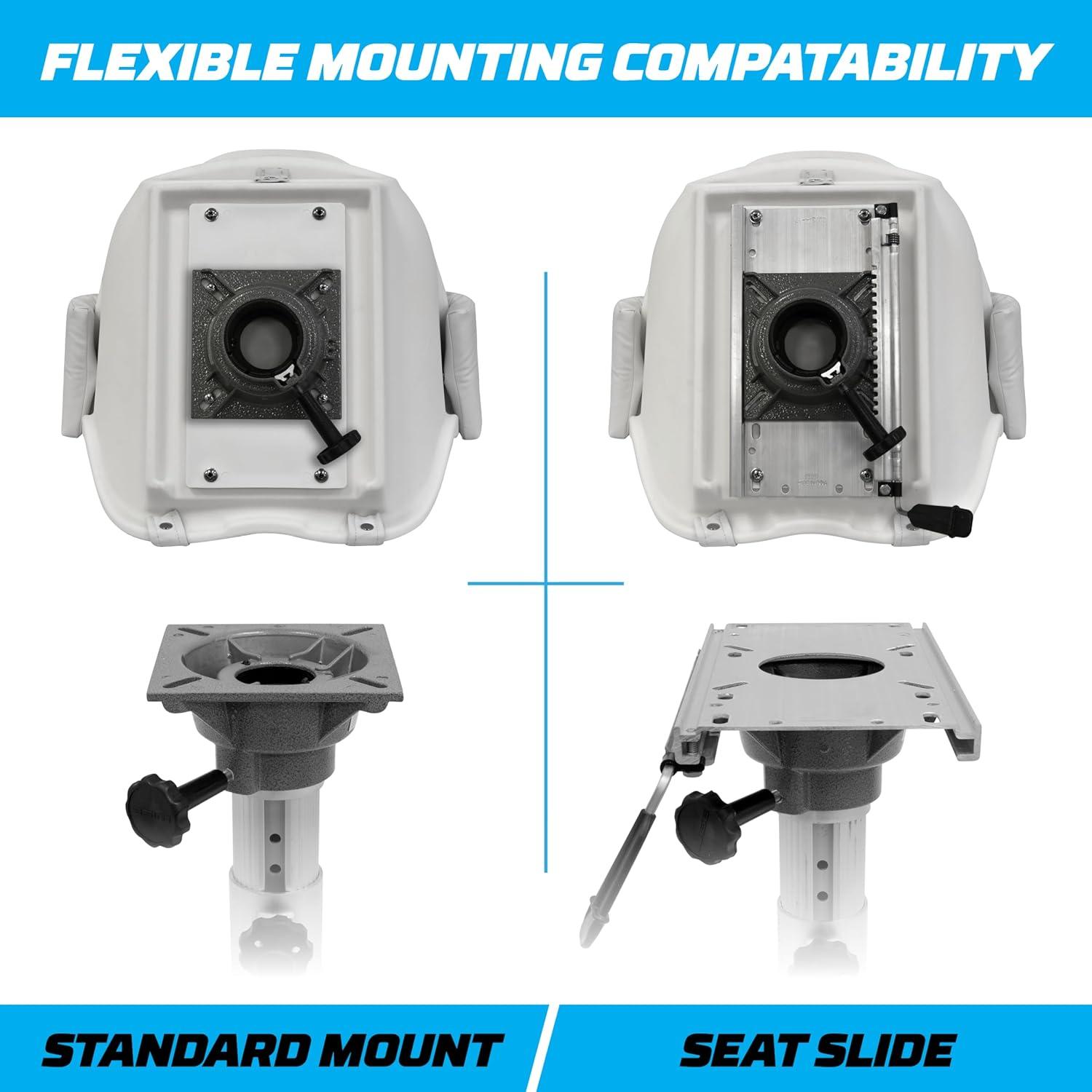 Wise 8WD007-3-710 Deluxe Boat Pilot Chair Seat and Mounting Plate