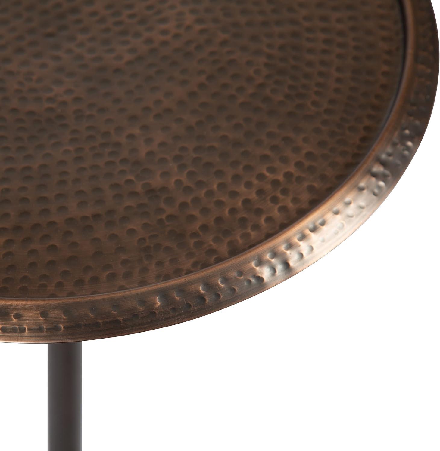 Kate and Laurel Sanzo Round Metal Side Table, 15x15x24, Bronze