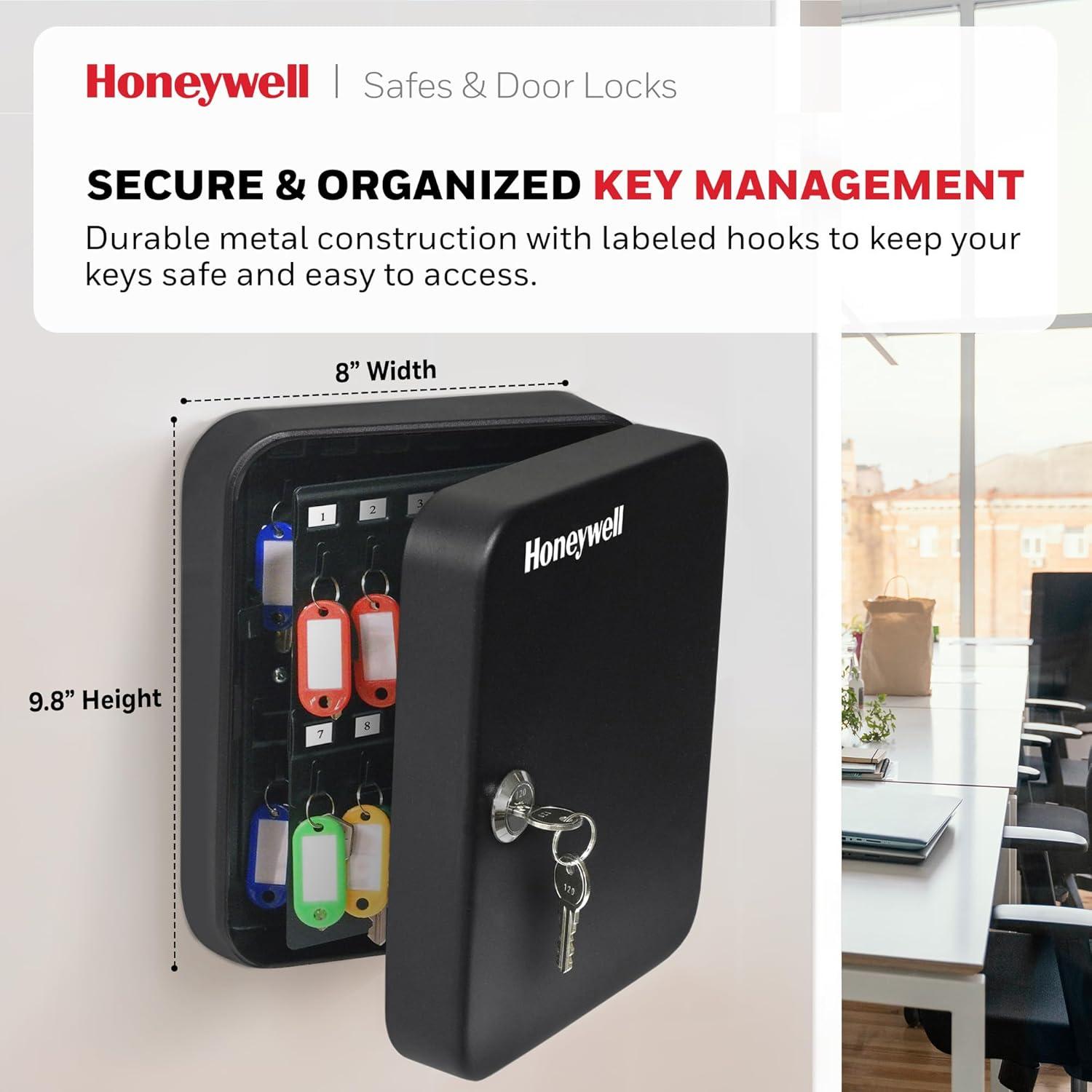 Honeywell 0.13 cu. ft. Steel 48-Key Security Box with Key Lock, 6106