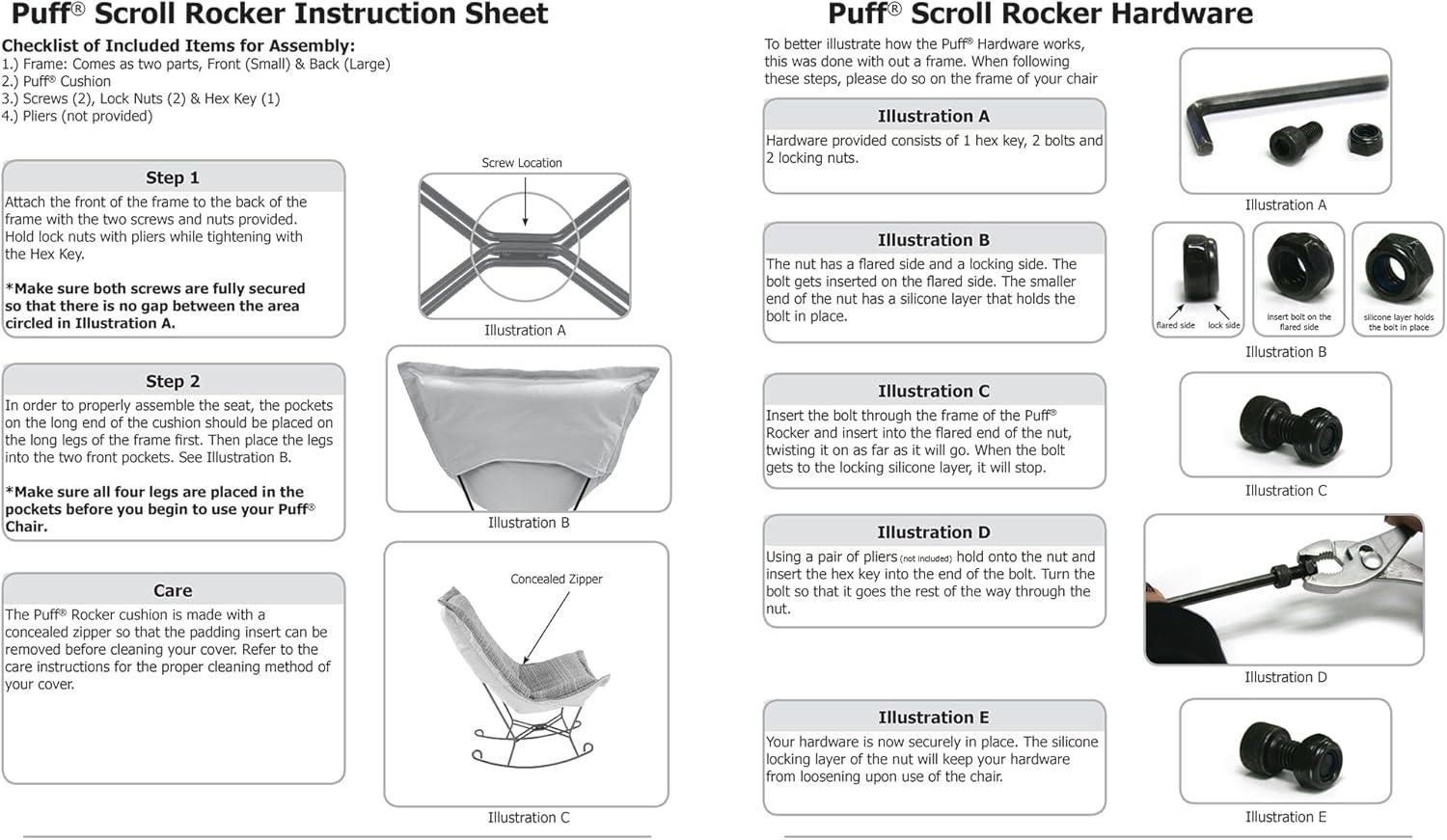 Sterling Breeze Light Blue and Brown Polyester Rocking Chair