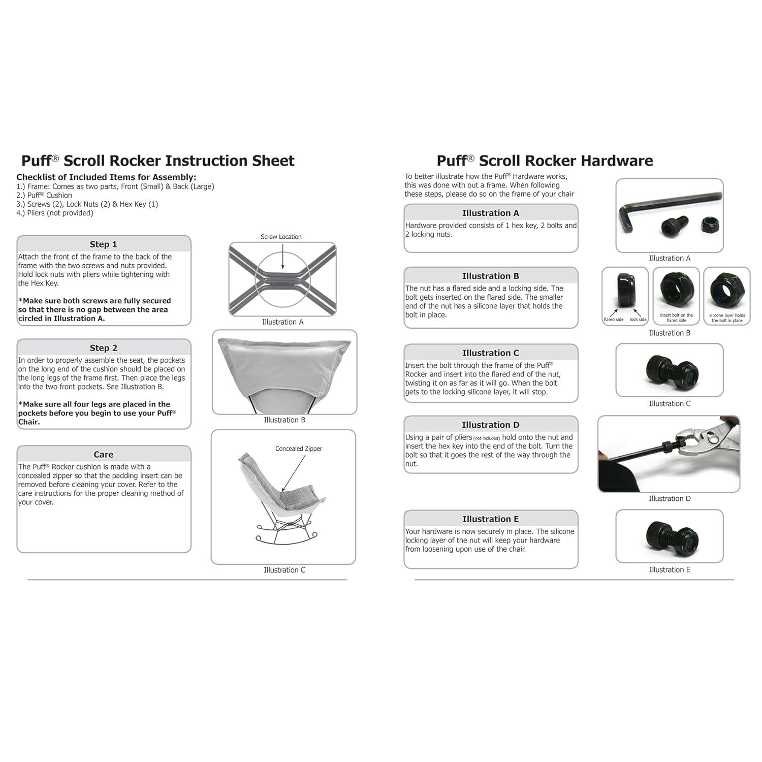 Sterling Breeze Light Blue and Brown Polyester Rocking Chair