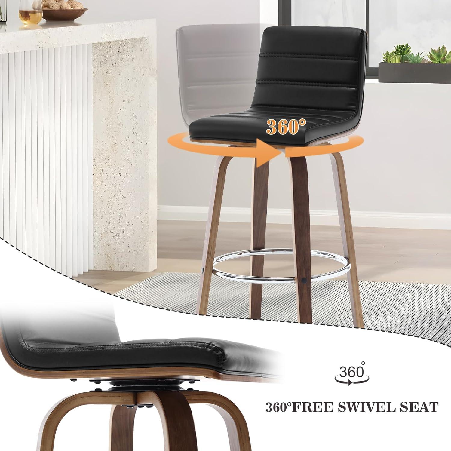 Corrigan Studio® Upholstered Swivel Stool (Set of 2)