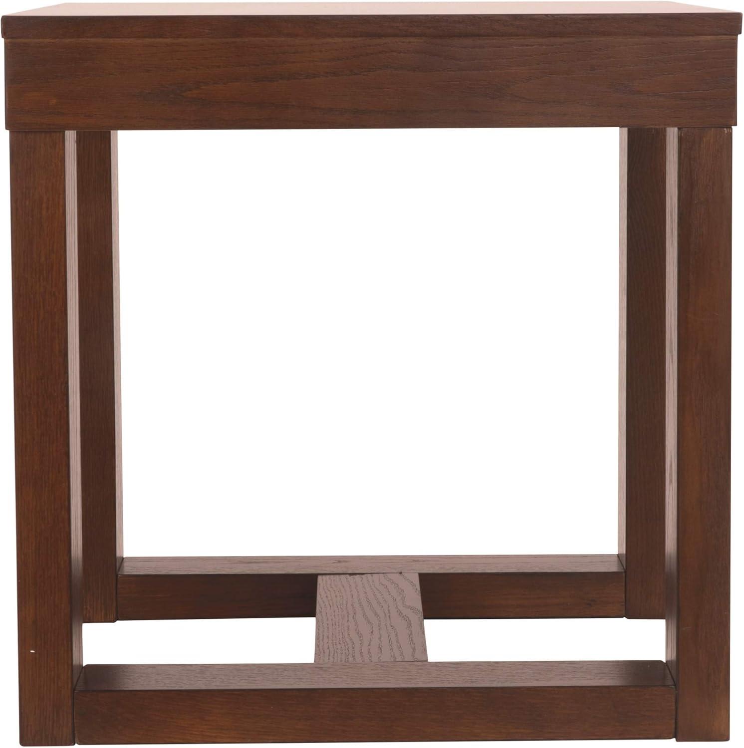 Signature Design by Ashley Contemporary Watson End Table  Dark Brown