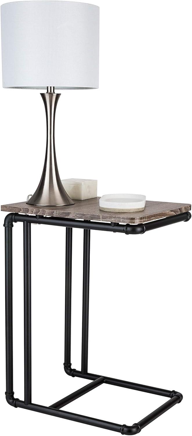 Organize It All Pipe Line L-Shaped Side Table