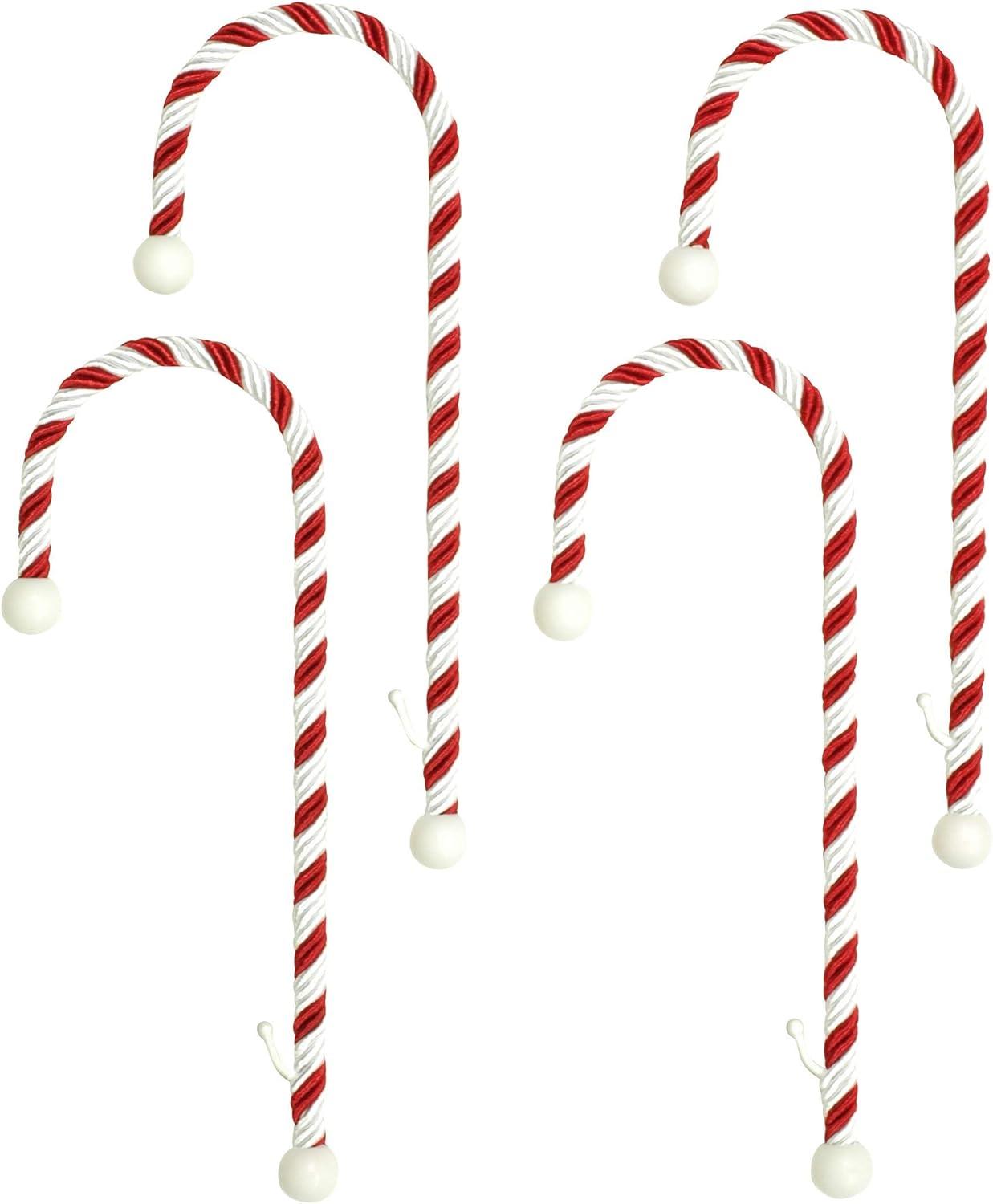 Haute Decor 4ct Candy Cane Christmas Stocking Holders