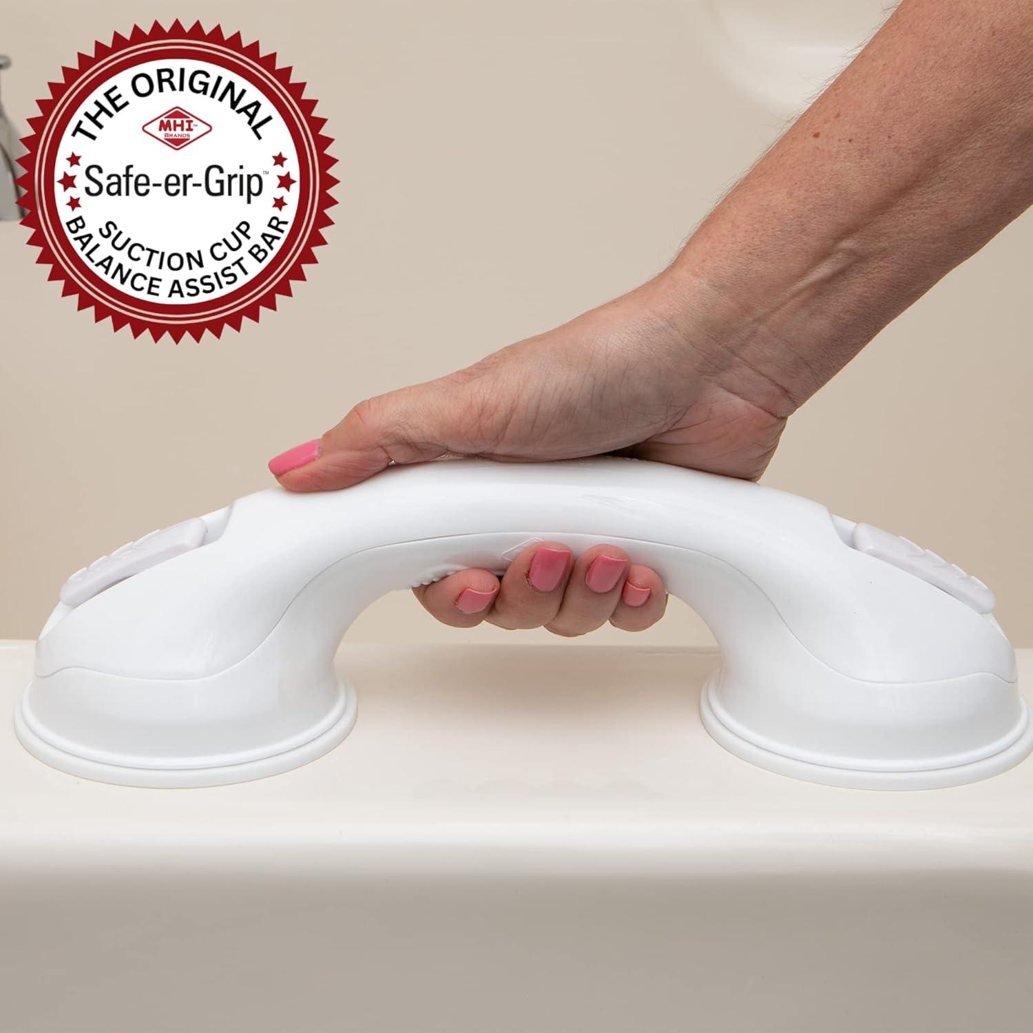 Mommy's Helper Safe-er-Grip Bathtub and Shower Grab Bar 12" White