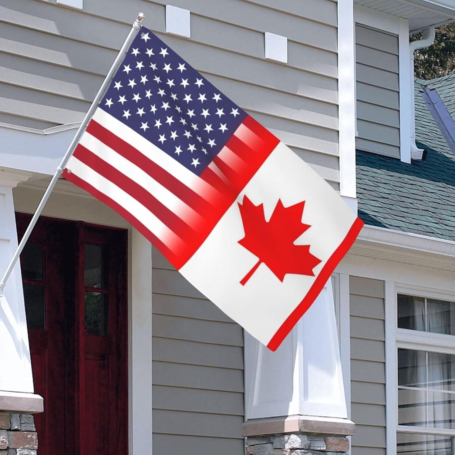 Anley Fly Breeze 3x5 Ft America Canada Friendship Flag - Friendship Forever US CA Flag