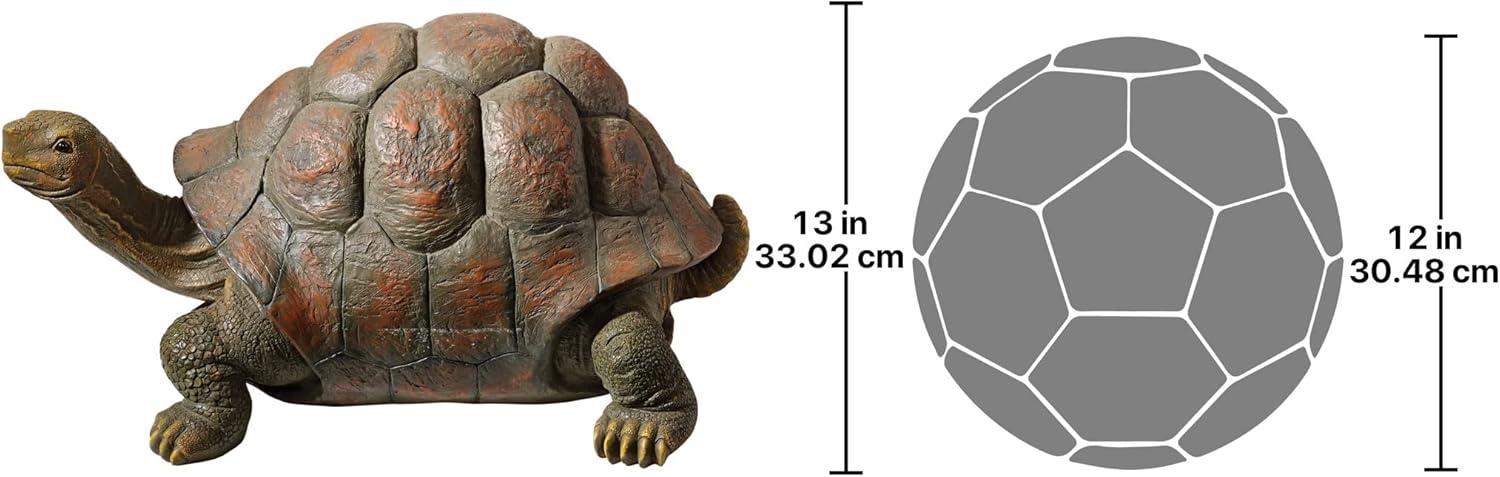 Medium Naturalistic Resin Tortoise Garden Statue