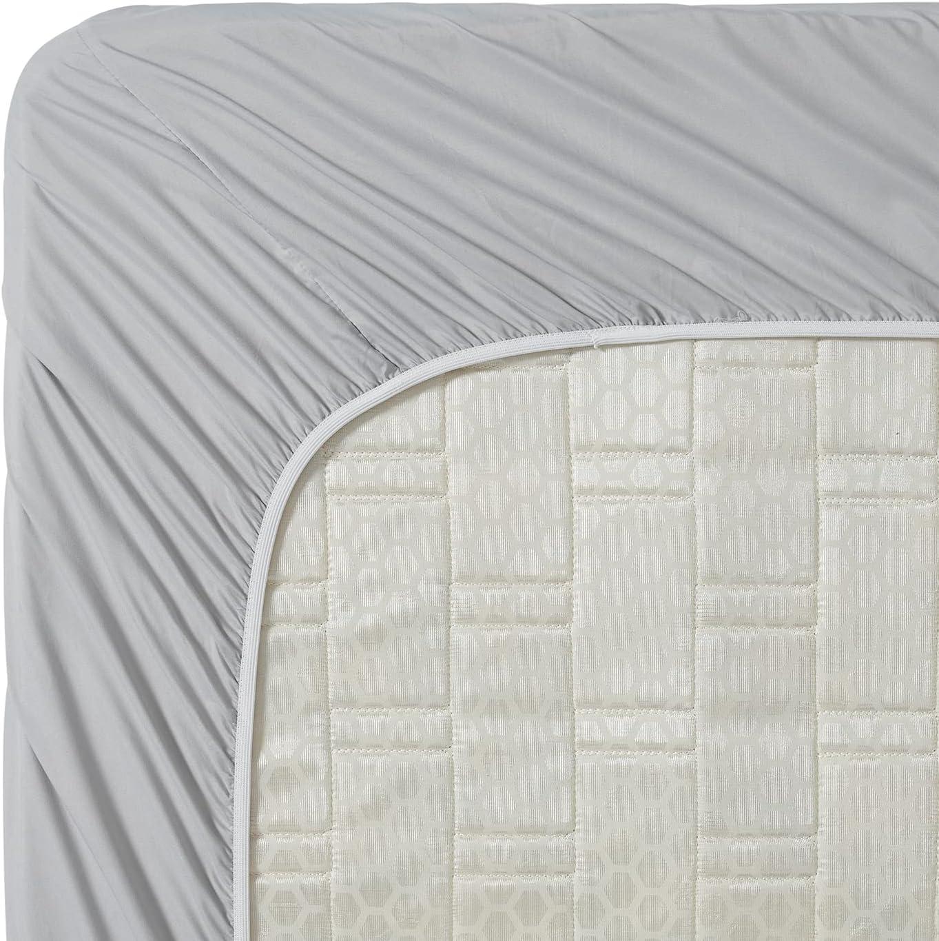 Clara Clark Bed Sheets, Premier 1800 Series 4 Piece Bed Sheet Set, Deep Pocket Luxury Soft Bedding Sheets & Pillowcases, Twin, Light Gray