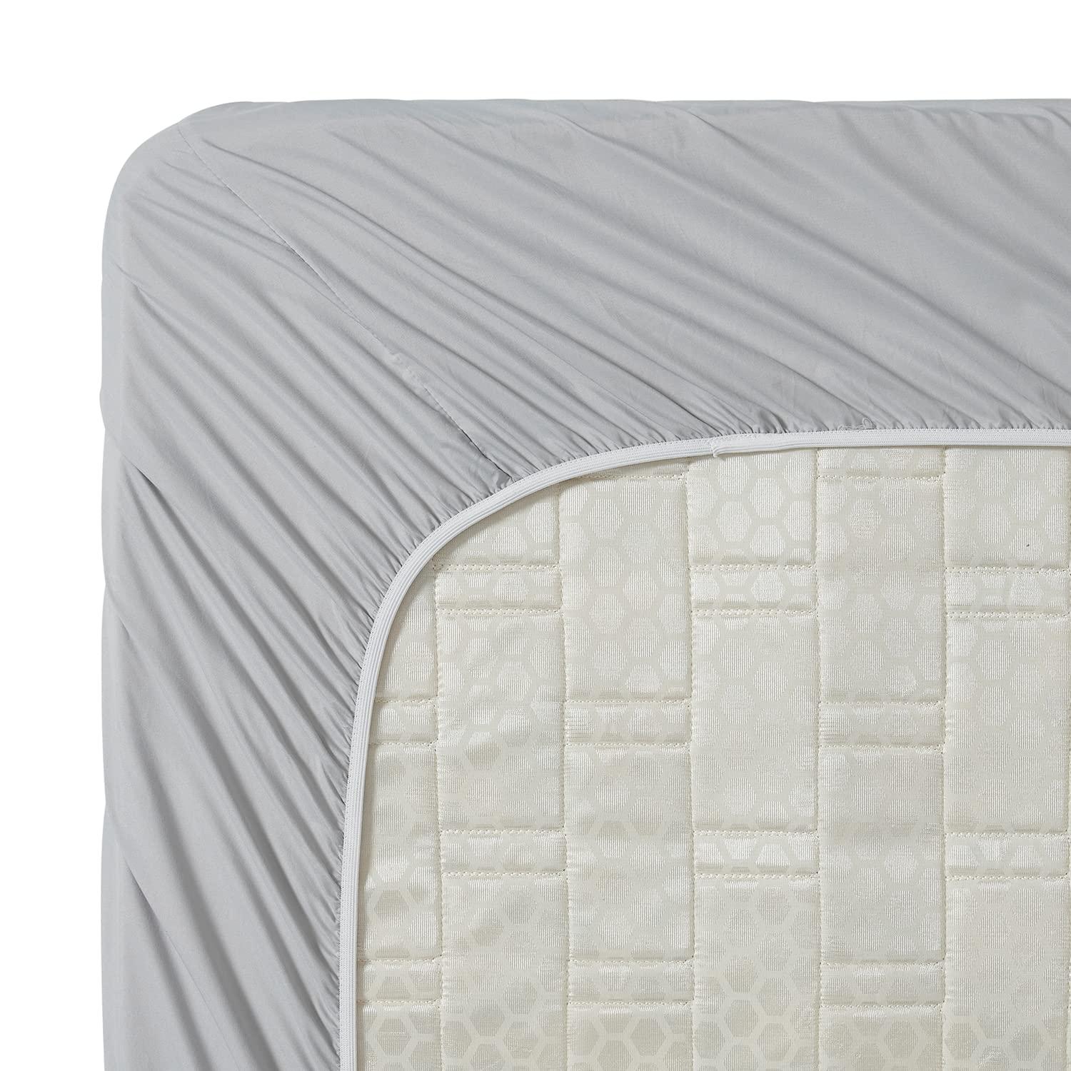Clara Clark Bed Sheets, Premier 1800 Series 4 Piece Bed Sheet Set, Deep Pocket Luxury Soft Bedding Sheets & Pillowcases, Twin, Light Gray