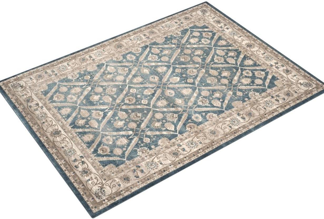 SAFAVIEH Sofia Jerrod Floral Bordered Area Rug, Blue/Beige, 9' x 12'