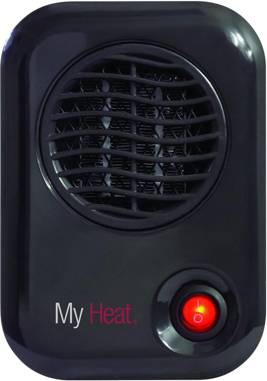 Lasko 6" 200W MyHeat Personal Tabletop Space Heater with Simple Controls, Black, 100, New