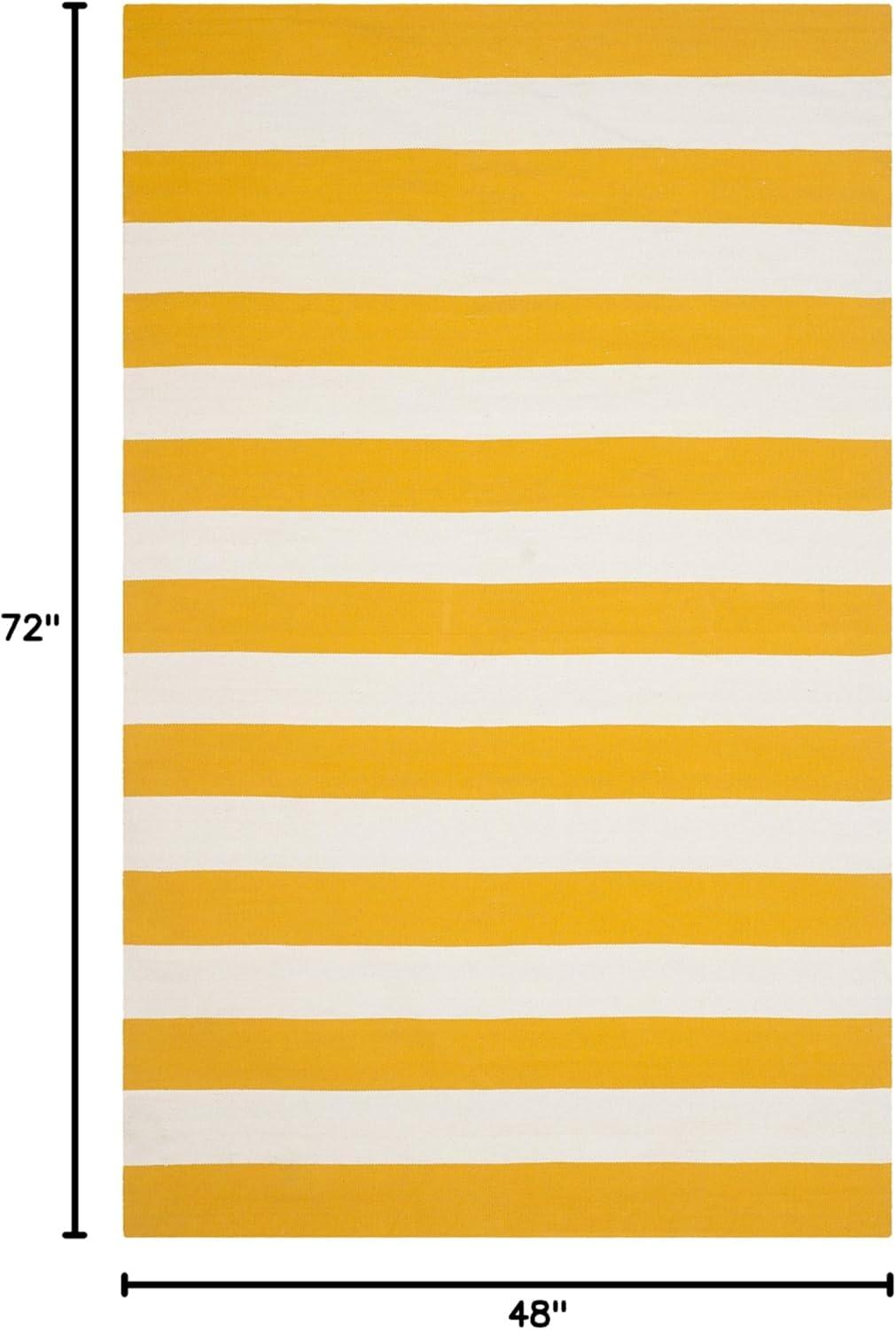 Montauk MTK712 Hand Woven Indoor Area Rug - Yellow/Ivory - 4'x6' - Safavieh.