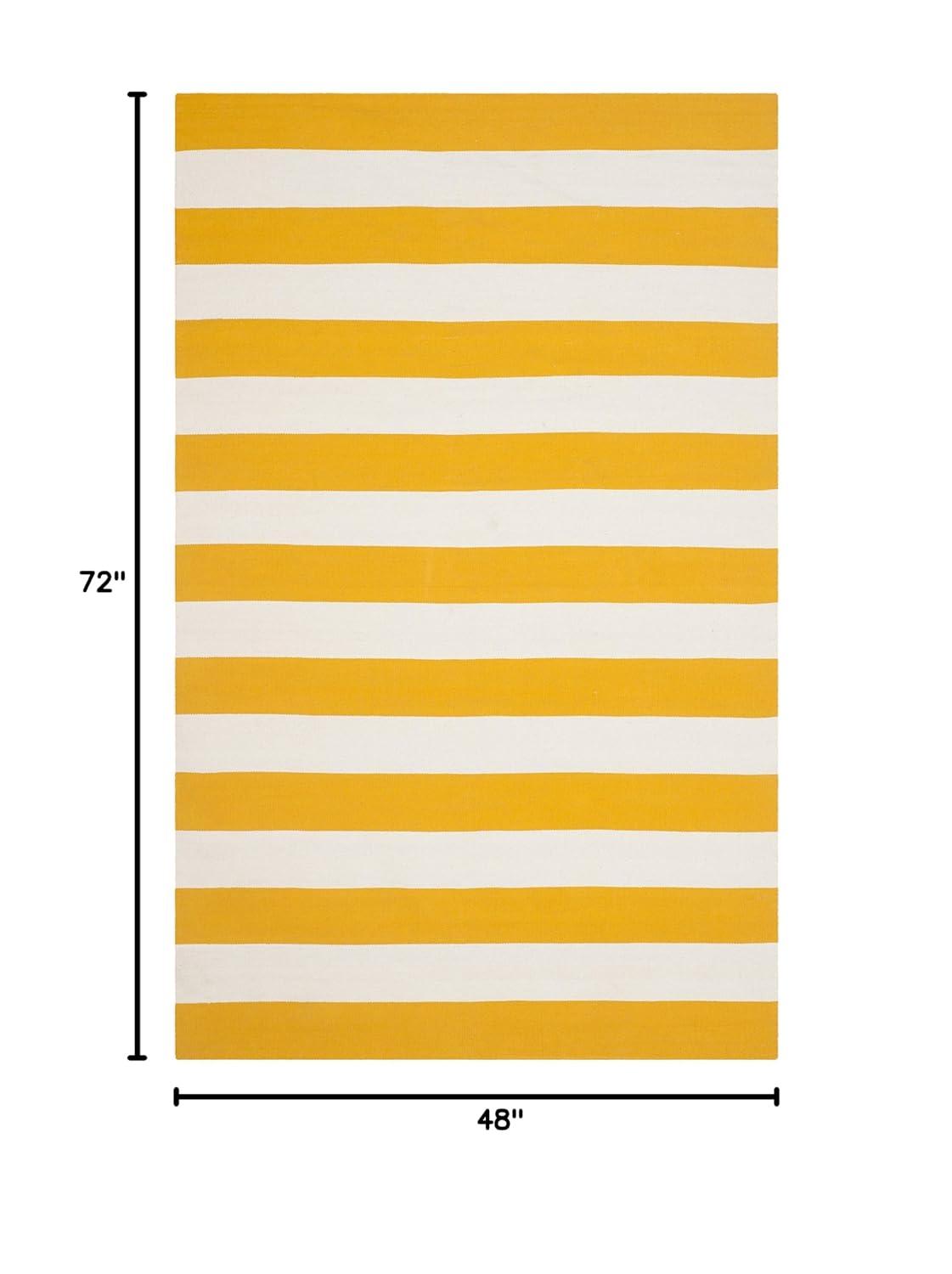 Montauk MTK712 Hand Woven Indoor Accent Rug - Yellow/Ivory - 4'x6' - Safavieh