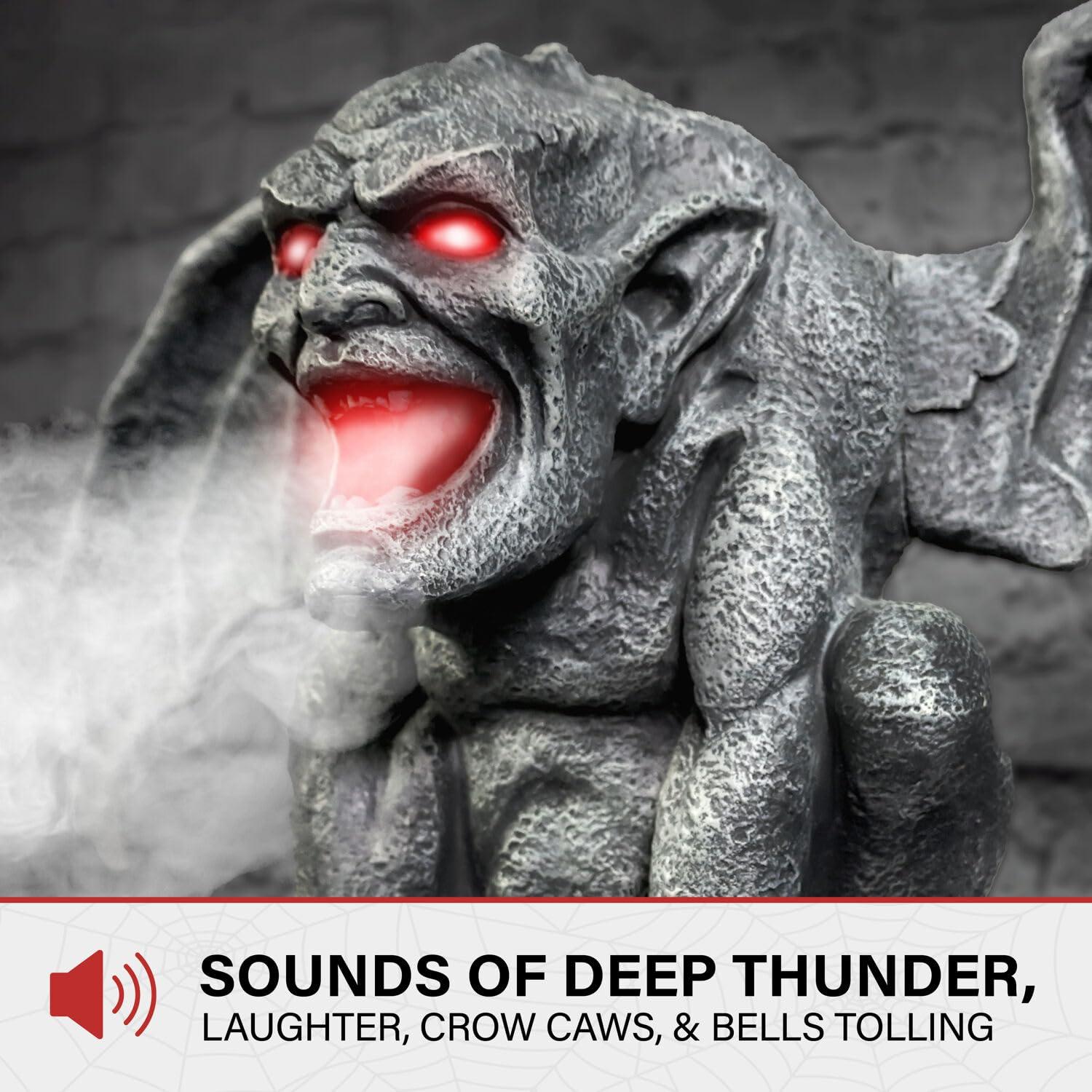 Haunted Hill Farm Lifesize Witch Prop with Lights and Sound, Indoor/Covered Outdoor Halloween Decoration