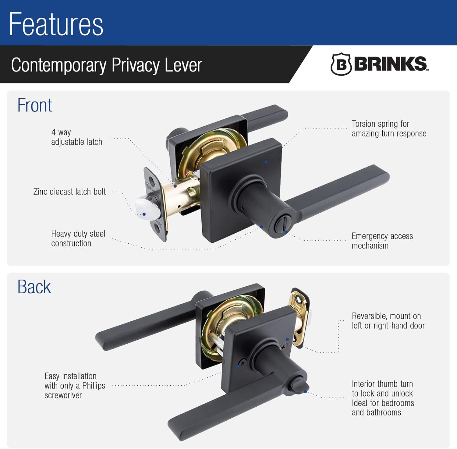Brinks Mendocino Contemporary Privacy Lever