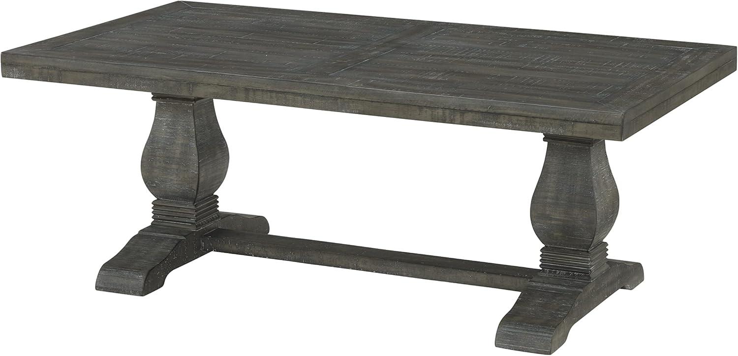 Martin Svensson Home Napa Pedestal Solid Wood Coffee Table, Grey