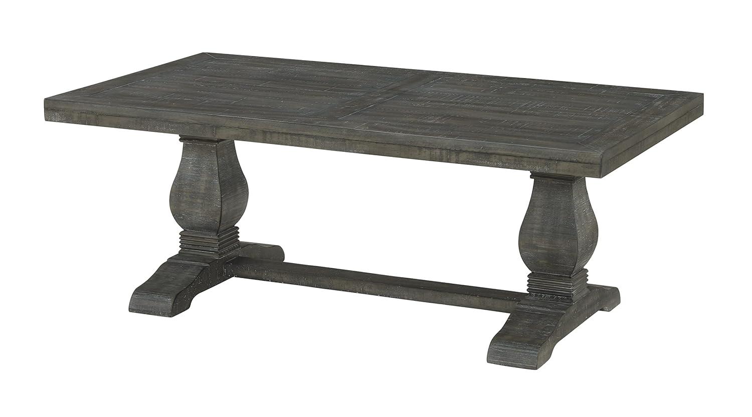 Martin Svensson Home Napa Pedestal Solid Wood Coffee Table, Grey