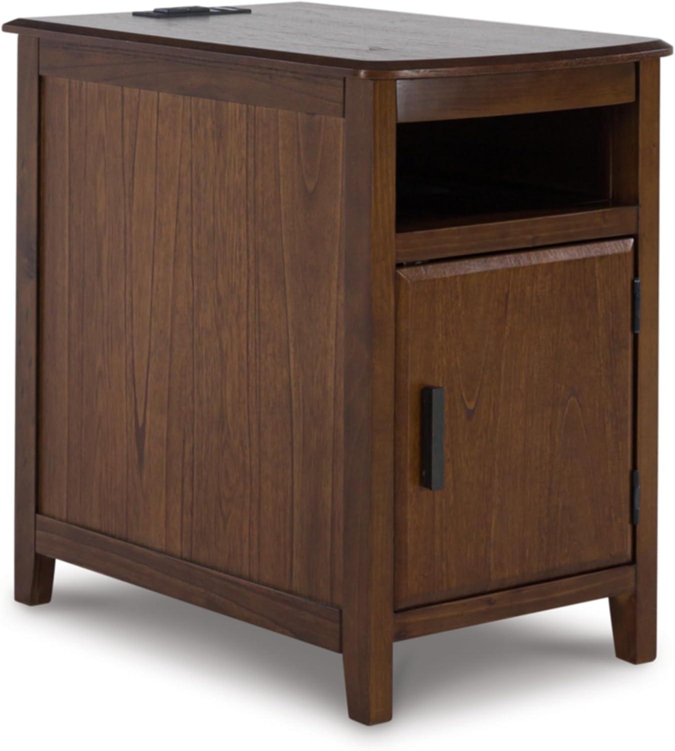 Signature Design by Ashley Casual Devonsted Chairside End Table  Brown