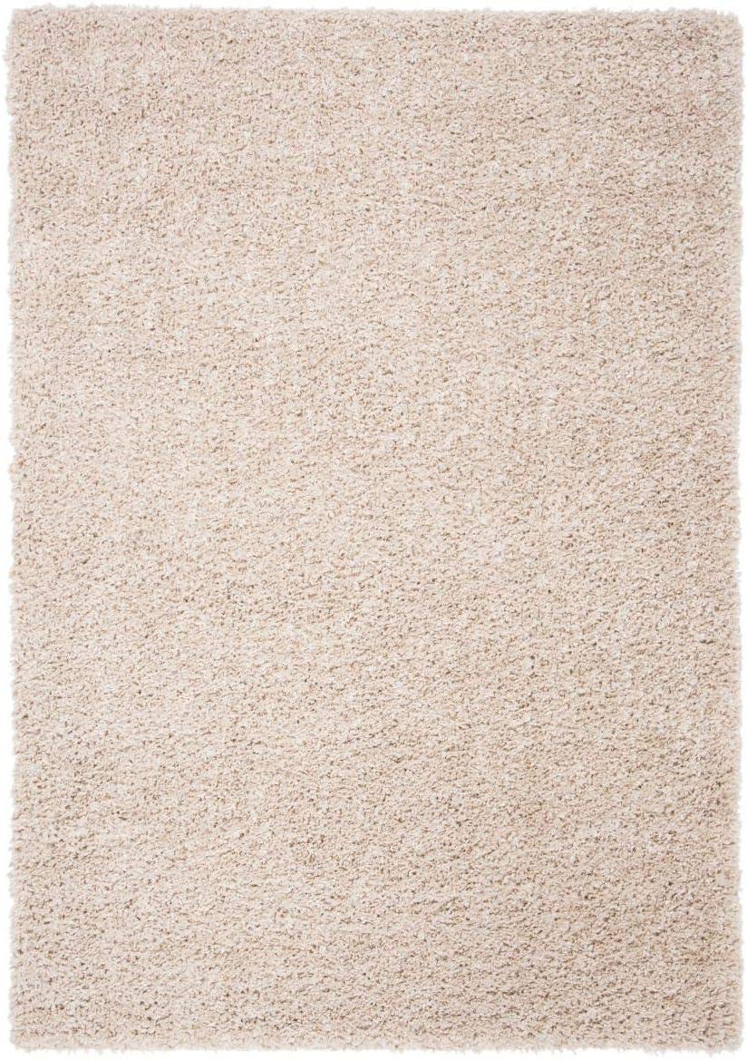 SAFAVIEH August Sophia Solid Shag Area Rug, Beige, 3' x 5'