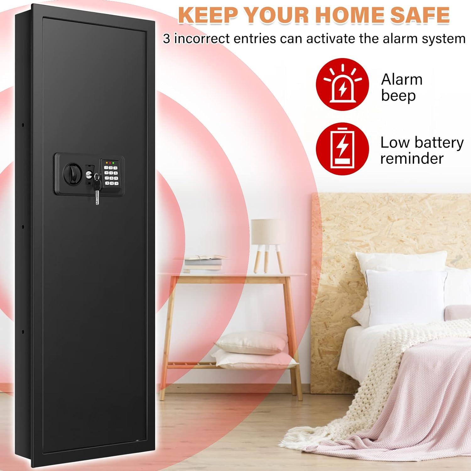 KJETHKEY 43.3" Tall Fireproof Wall Safes