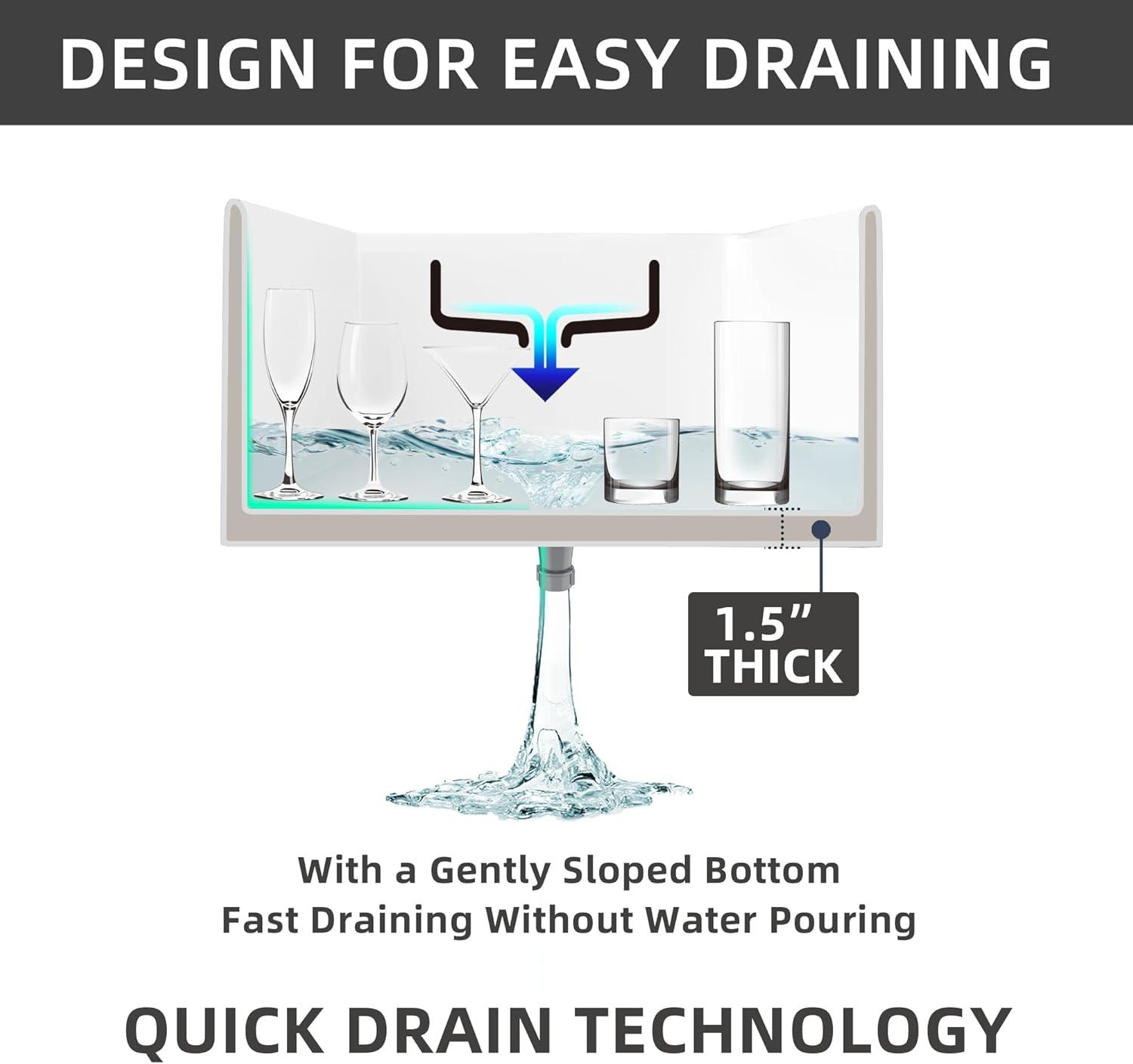 Small Farmhouse Sink 24 X18 White Fireclay Undermount Kitchen Sinks Deep Single Bowl Drop in Modern Apron Front Farm Sink For Kitchen with Protective Bottom Grid and Strainer