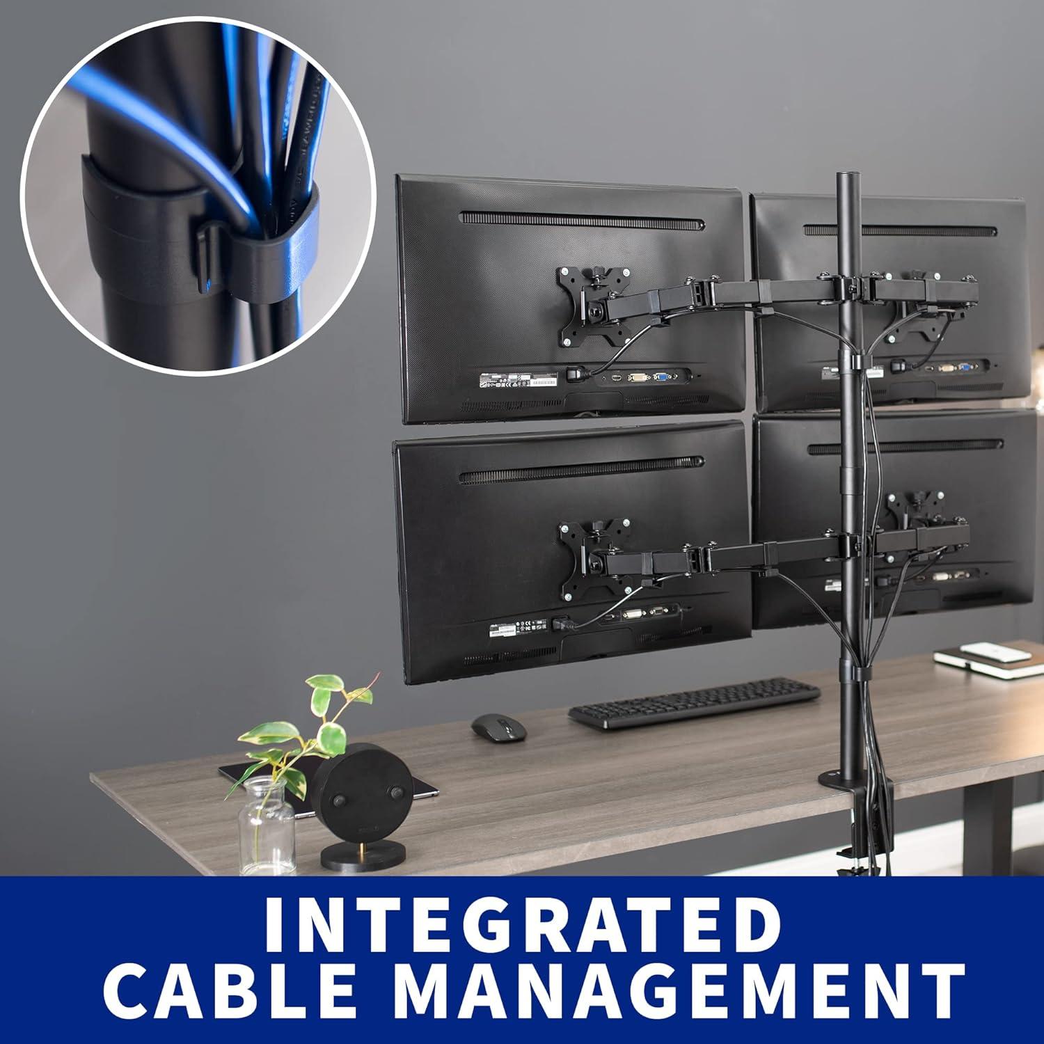 Vivo Quad Monitor Desk Mount