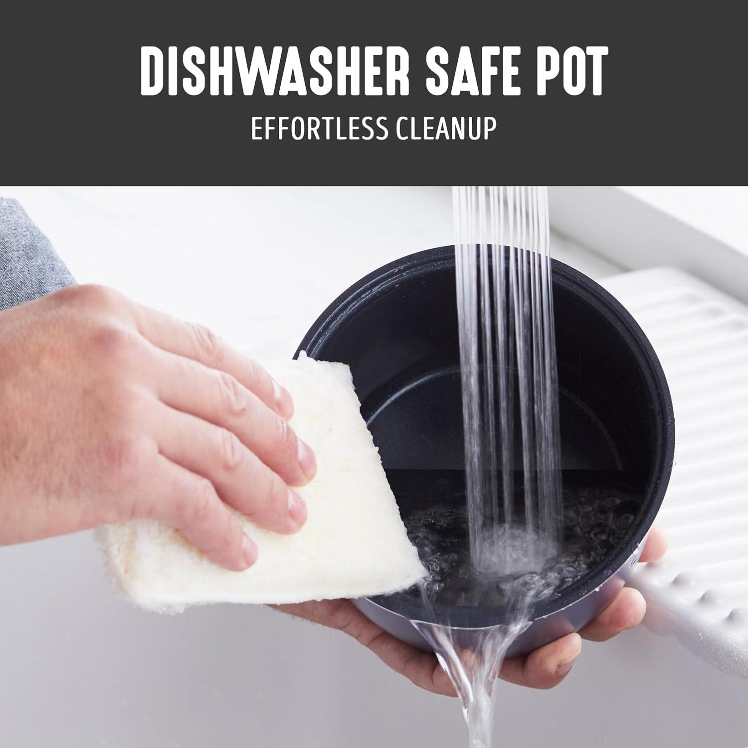 Black 4-Cup Digital Ceramic Nonstick Rice Cooker