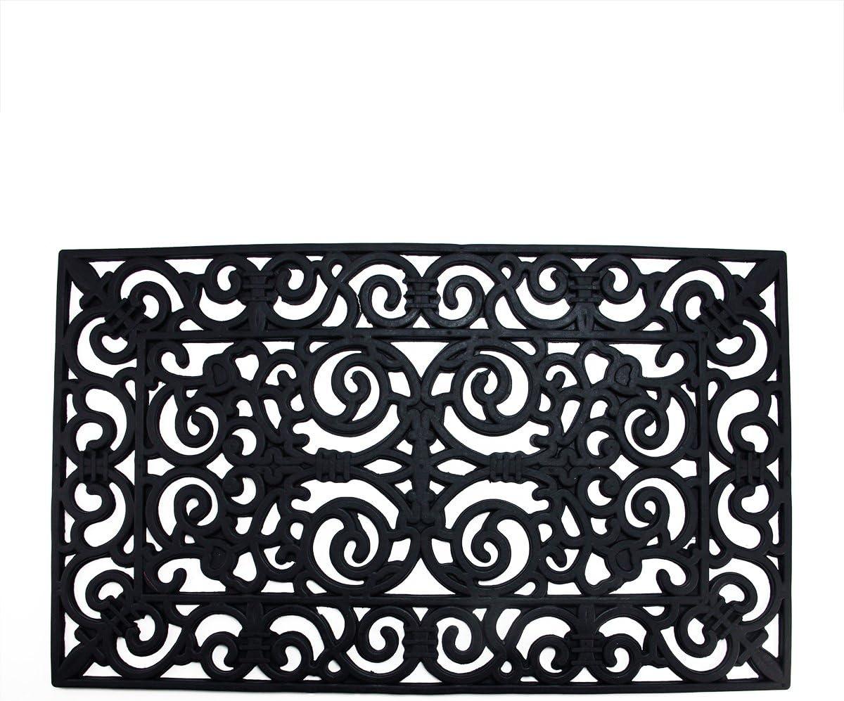 Calloway Mills Fleur De Lis Rubber Outdoor Doormat 18" x 30"