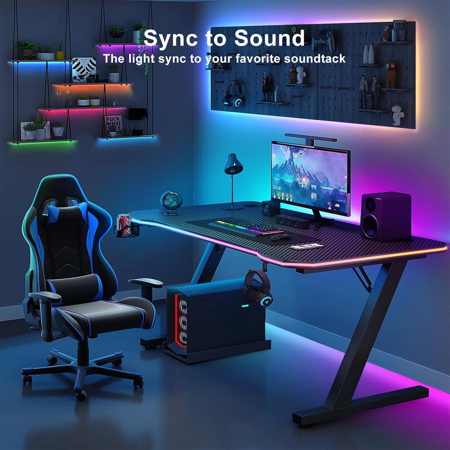 32.8ft RGBWW+IC WiFi Smart Flowing Led Strip Light, RGB Chasing Effect+Tunable White 3000K-6500K Led Lights Compatible with Alexa and Google, Color Changing, Music Sync for Bedroom