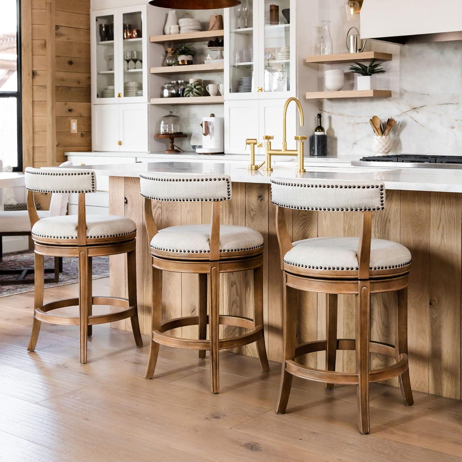 Maven Lane Maven Lane Alexander Stool with Fabric Upholstery