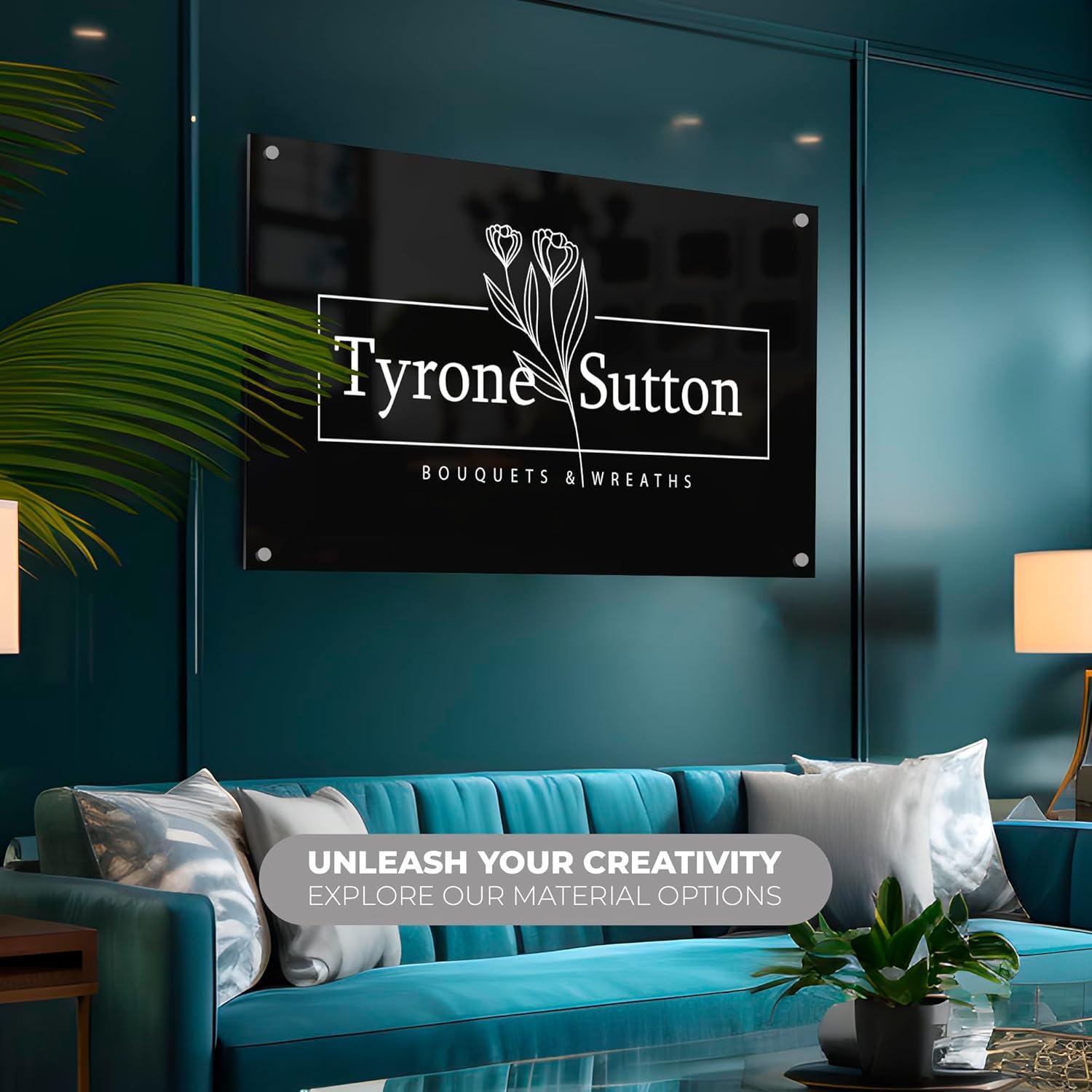 Personalized Floating Acrylic Business Sign