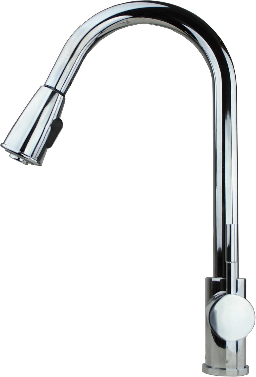 Laguna Brass Pull Down Kitchen Faucet with Soap Dispenser