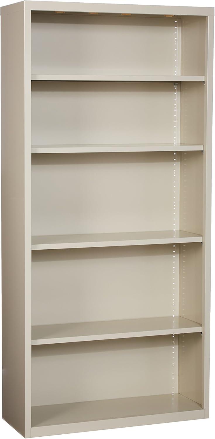 Lorell Fortress Series Bookcases - 34.5" x 13" x 72" - 6 x Shelf(ves) - Putty - Powder Coated - Steel - Recycled
