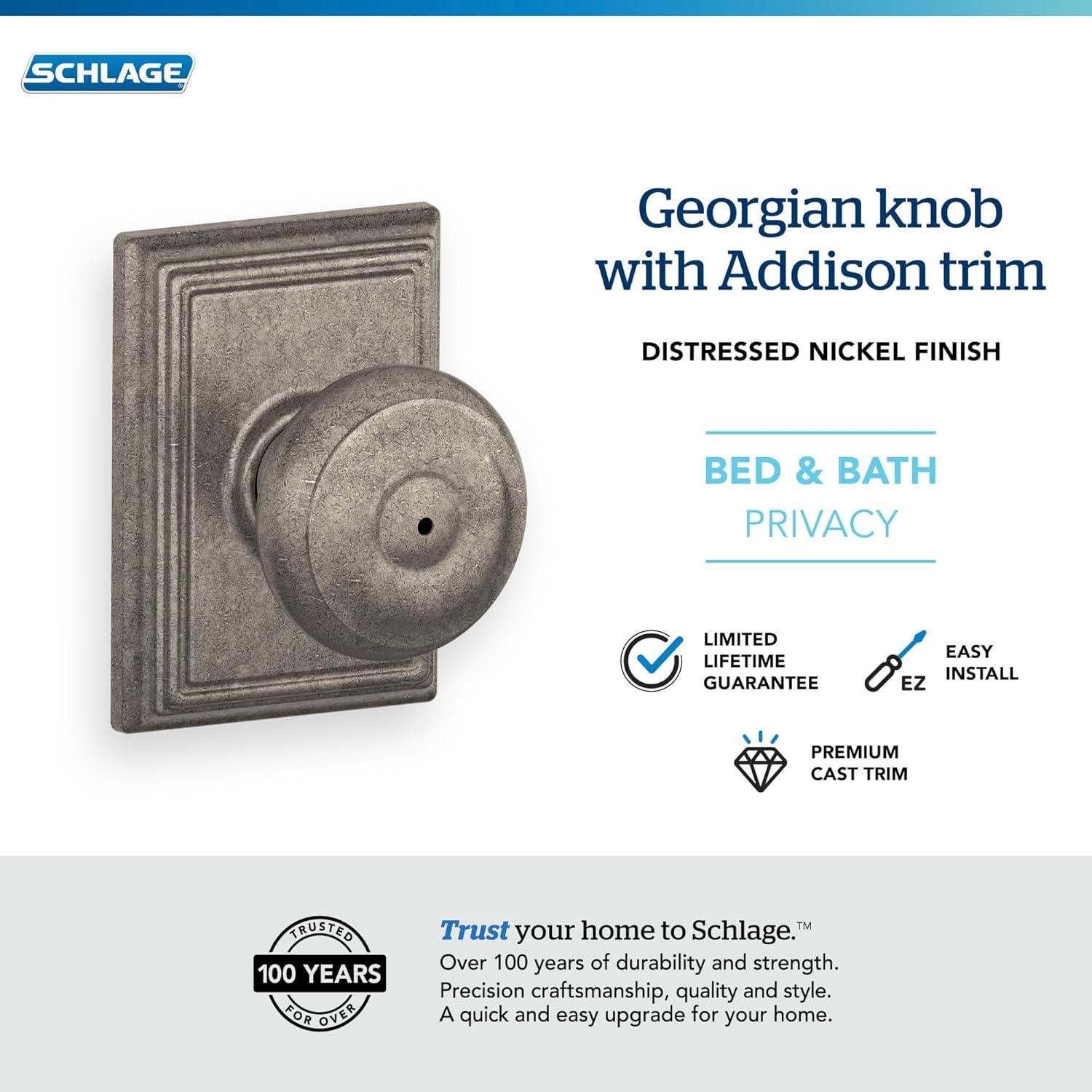 Georgian Privacy Knob with Addison Trim