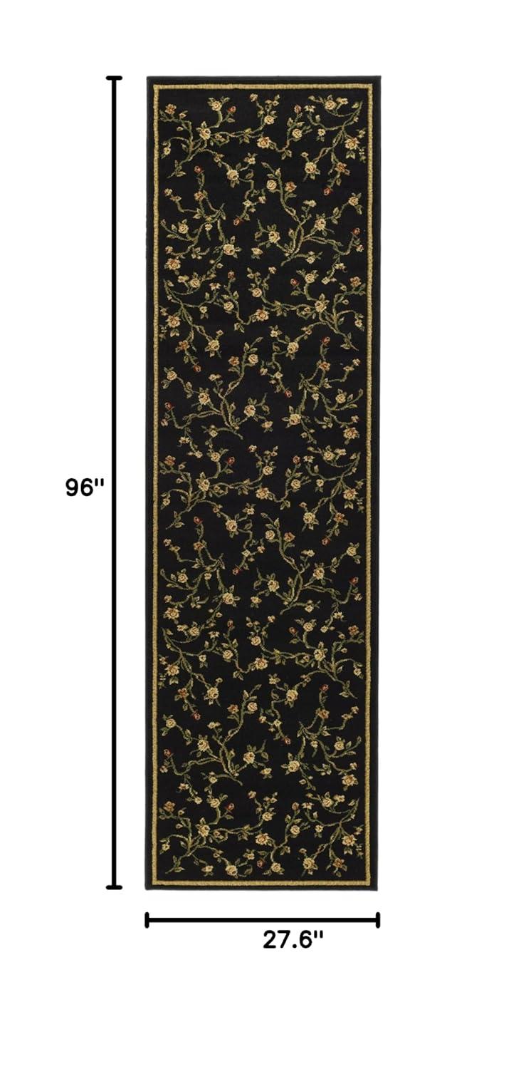 Lyndhurst LNH220 Power Loomed Runner Rug - Black - 2'3"x8' - Safavieh.