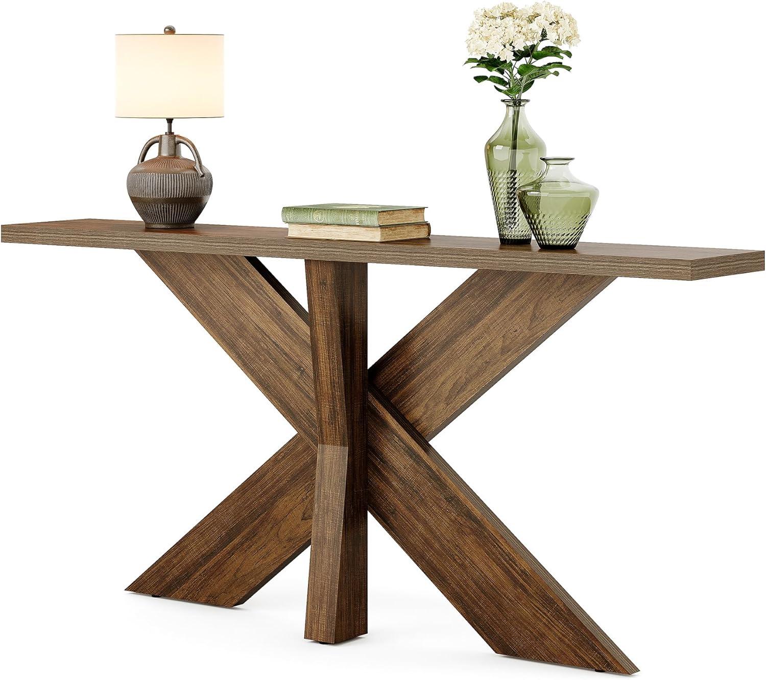 Ophelia & Co. 70.9" Farmhouse Console Table, Wood Hallway Sofa Table | Wayfair