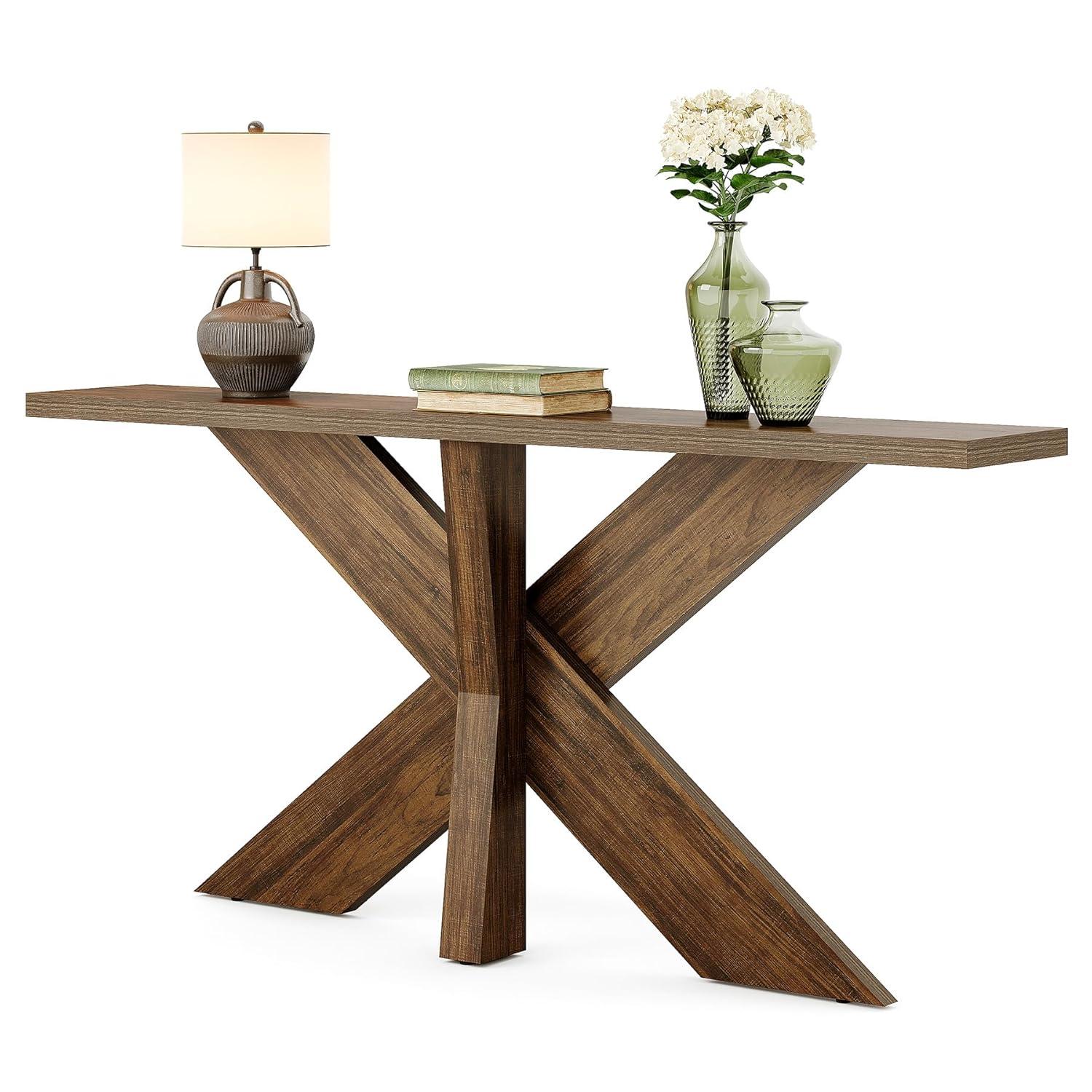 Ophelia & Co. 70.9" Farmhouse Console Table, Wood Hallway Sofa Table | Wayfair