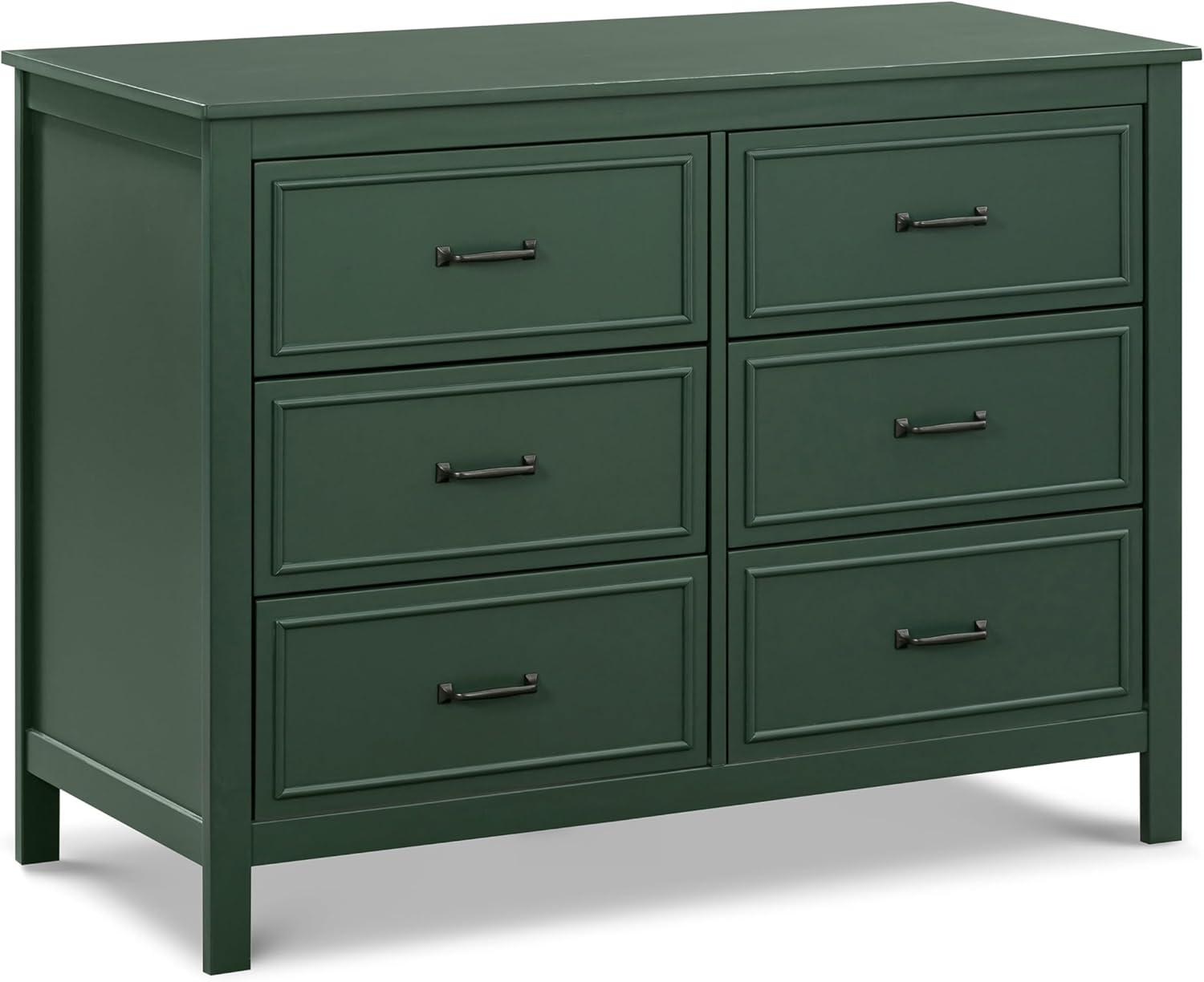 Forest Green Double Nursery Dresser with Six Drawers