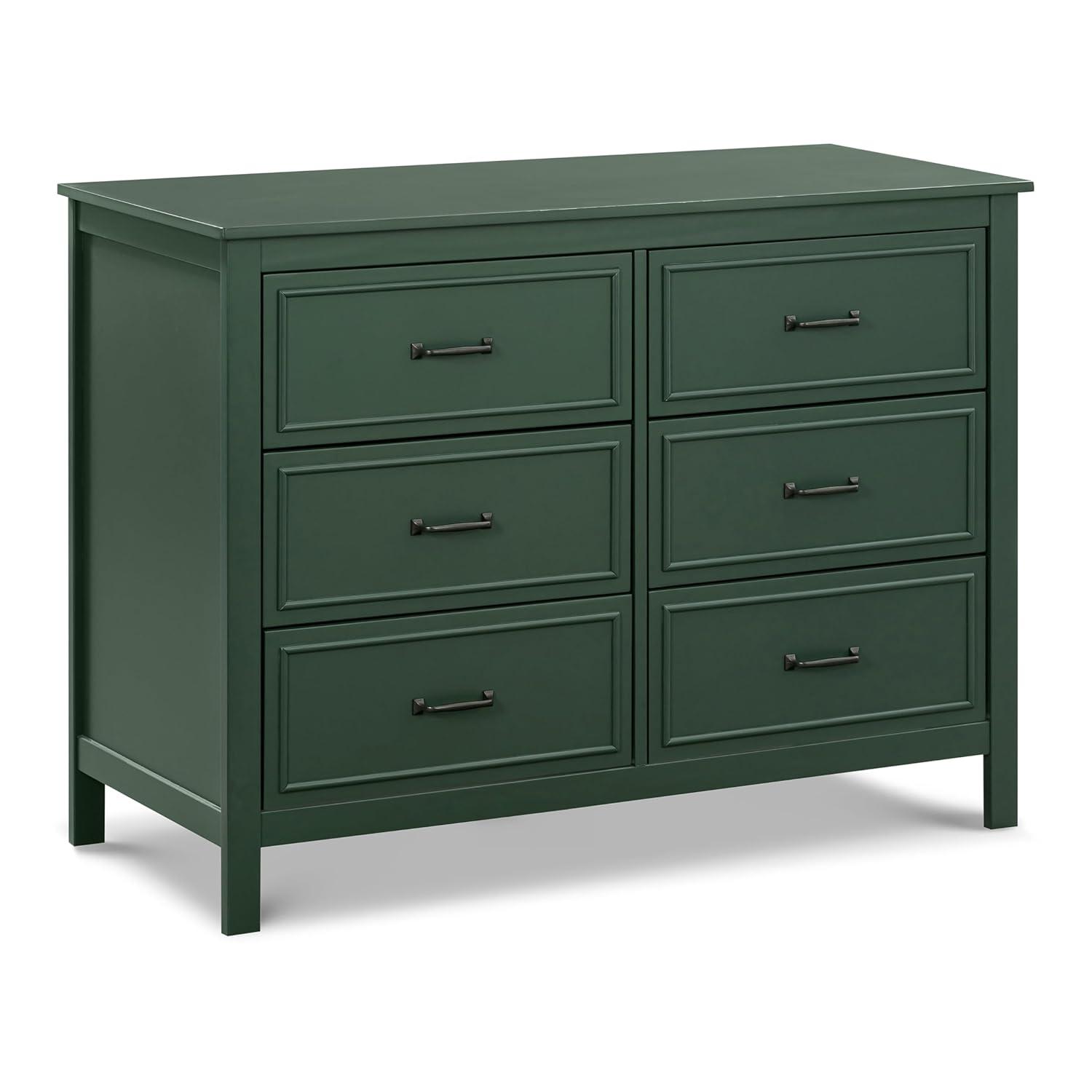 DaVinci Charlie 6-Drawer Double Dresser in Forest Green