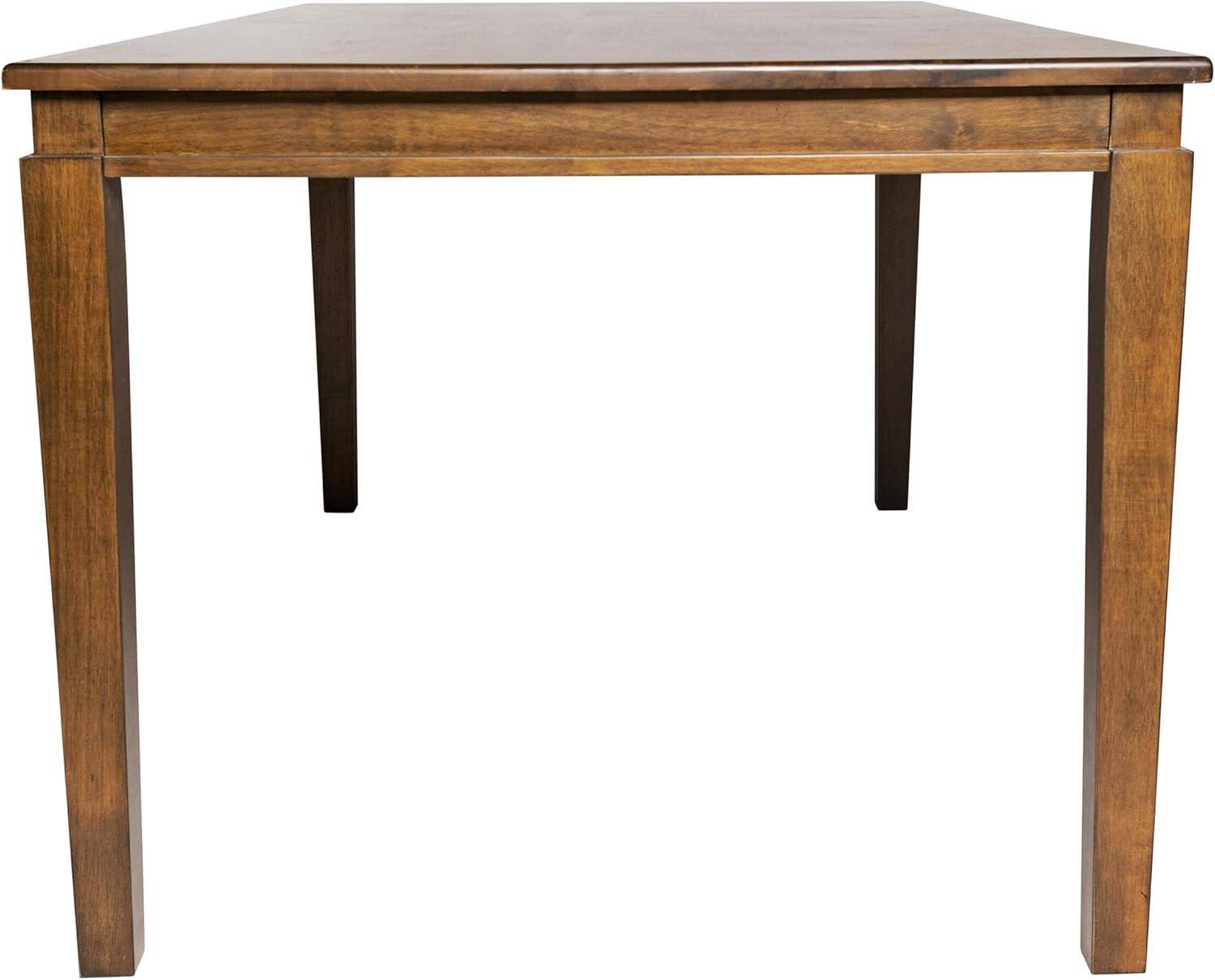 Flash Furniture Henry 60" Solid Wood Dining Table, Commercial Grade Heavy Duty Rectangle Wood Table for 6, Brown Matte Finish