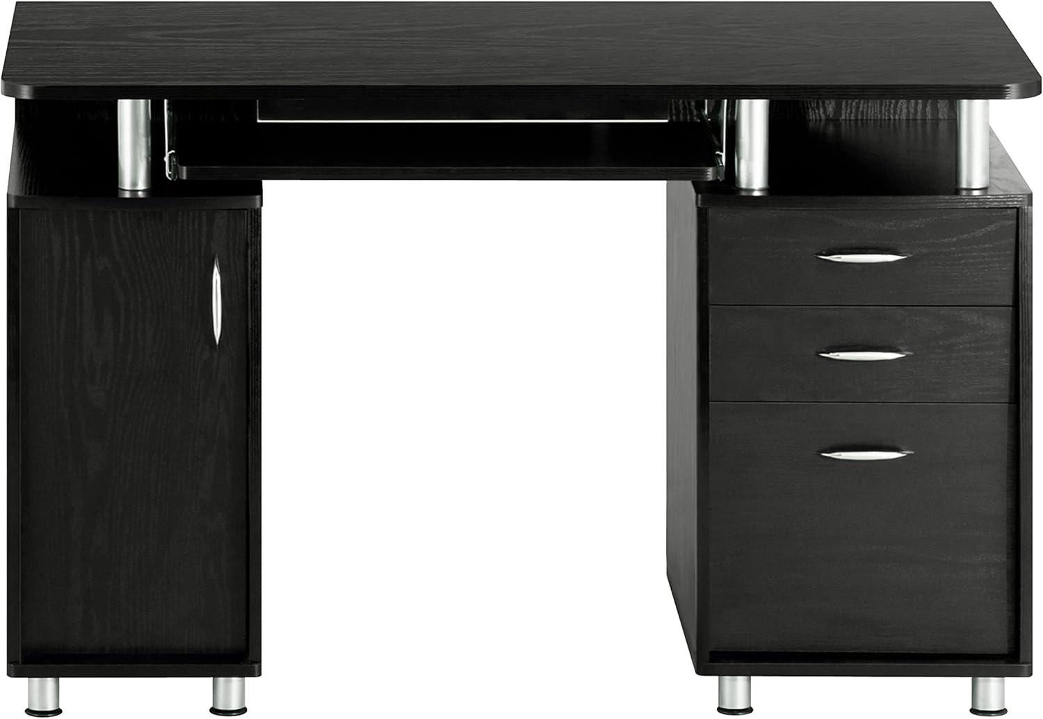 Espresso 52" Workstation Desk with Storage and Keyboard Tray