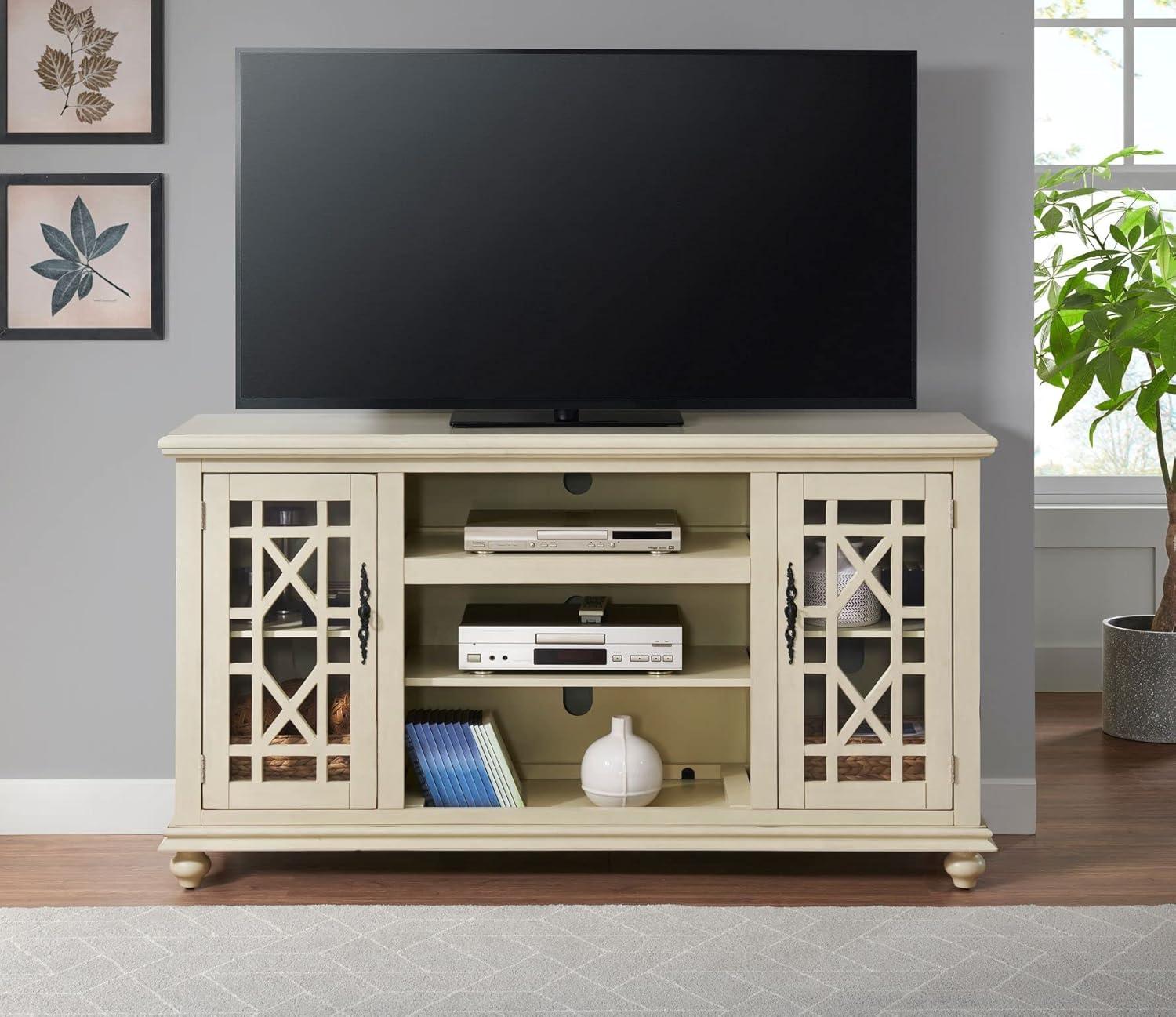 Martin Svensson Home Elegant 2 Door Antique White 63" TV Stand