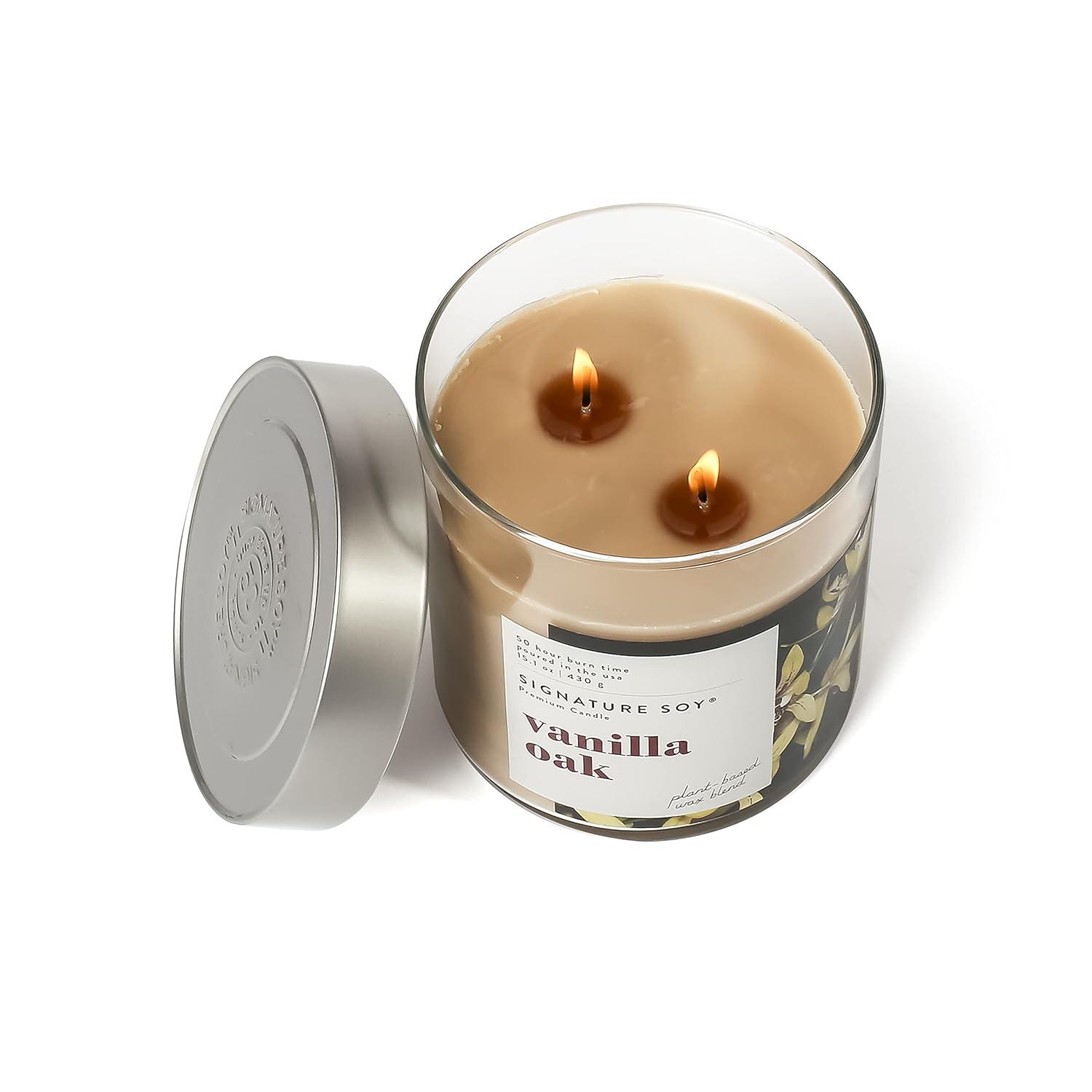 Signature Soy Signature Soy Lidded Vanilla Oak Scented Candle