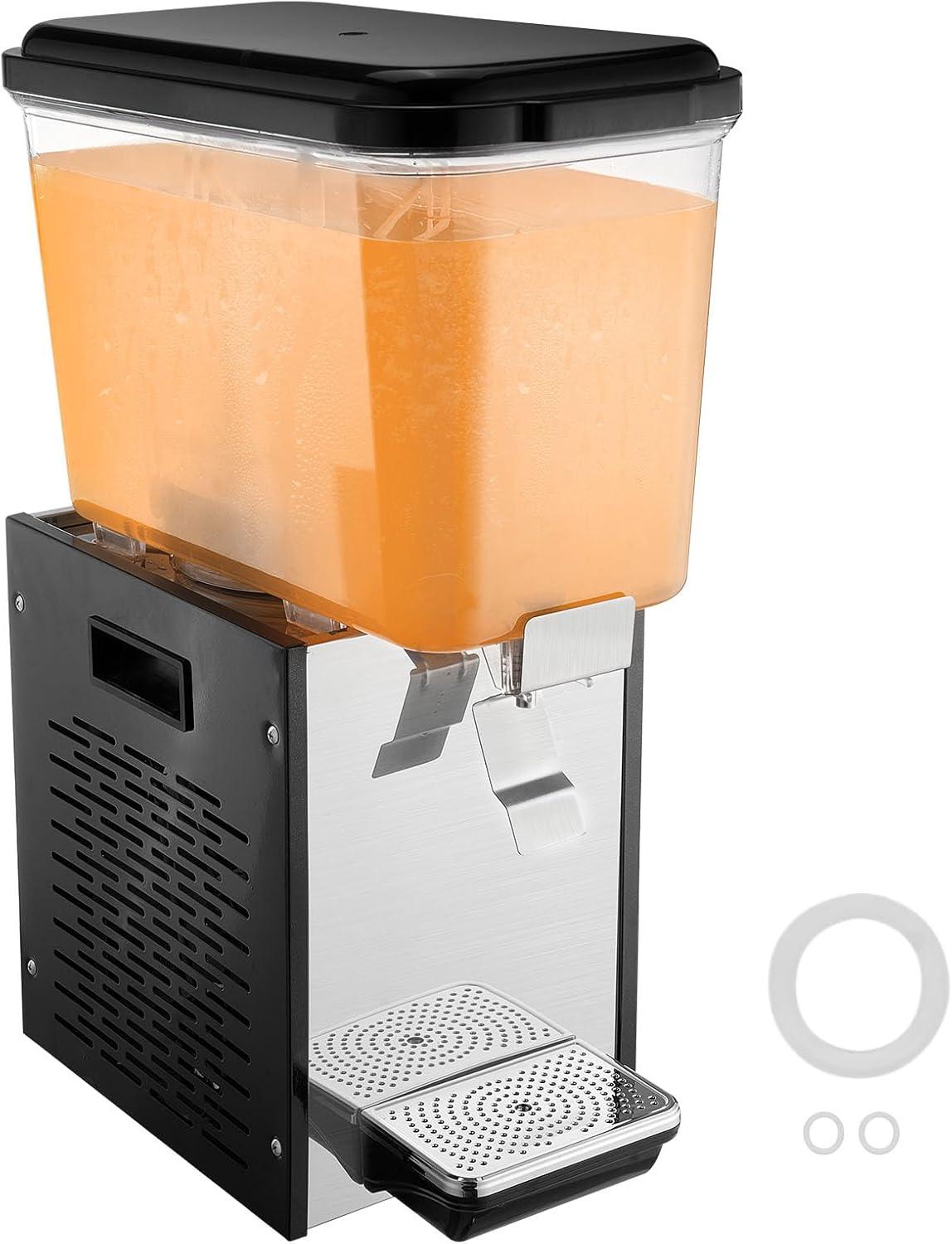VEVOR Commercial Beverage Dispenser 18L Cold Juice Ice Drink Dispenser for Party