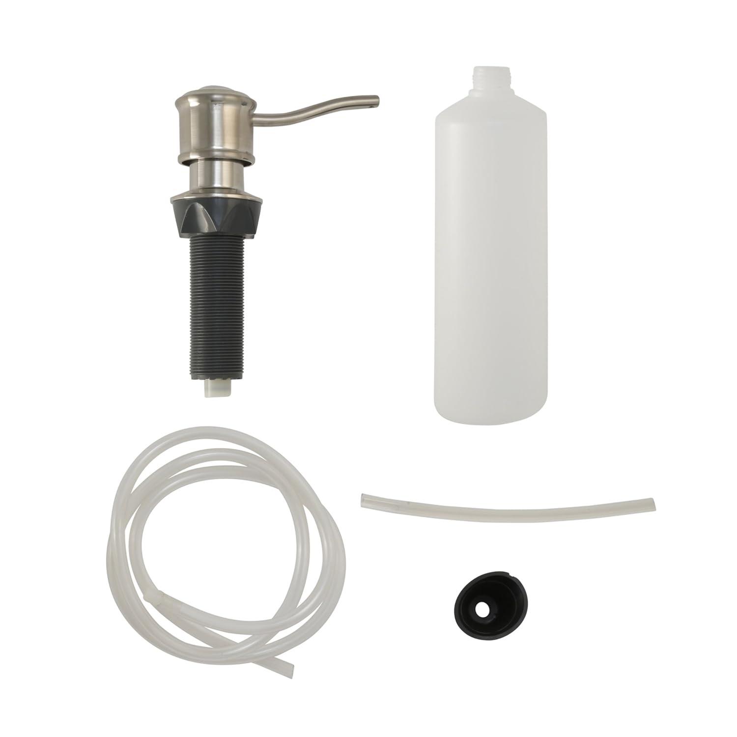 DANCO Universal Soap Dispenser With Curved Nozzle in Brushed Nickel (10040)